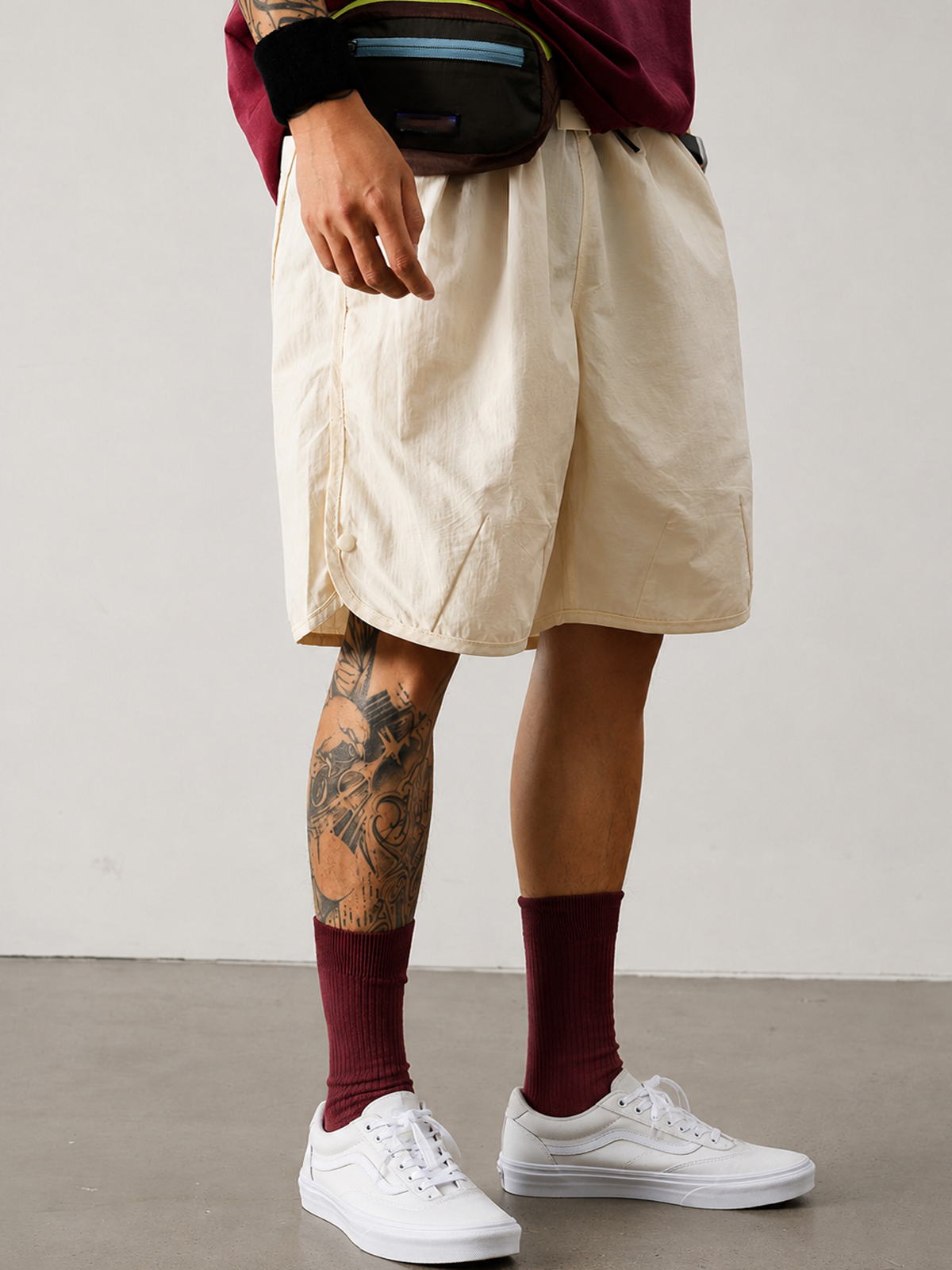 Men's Lightweight Quick-Dry Loose-Fit Wide-Leg Outdoor Casual Shorts