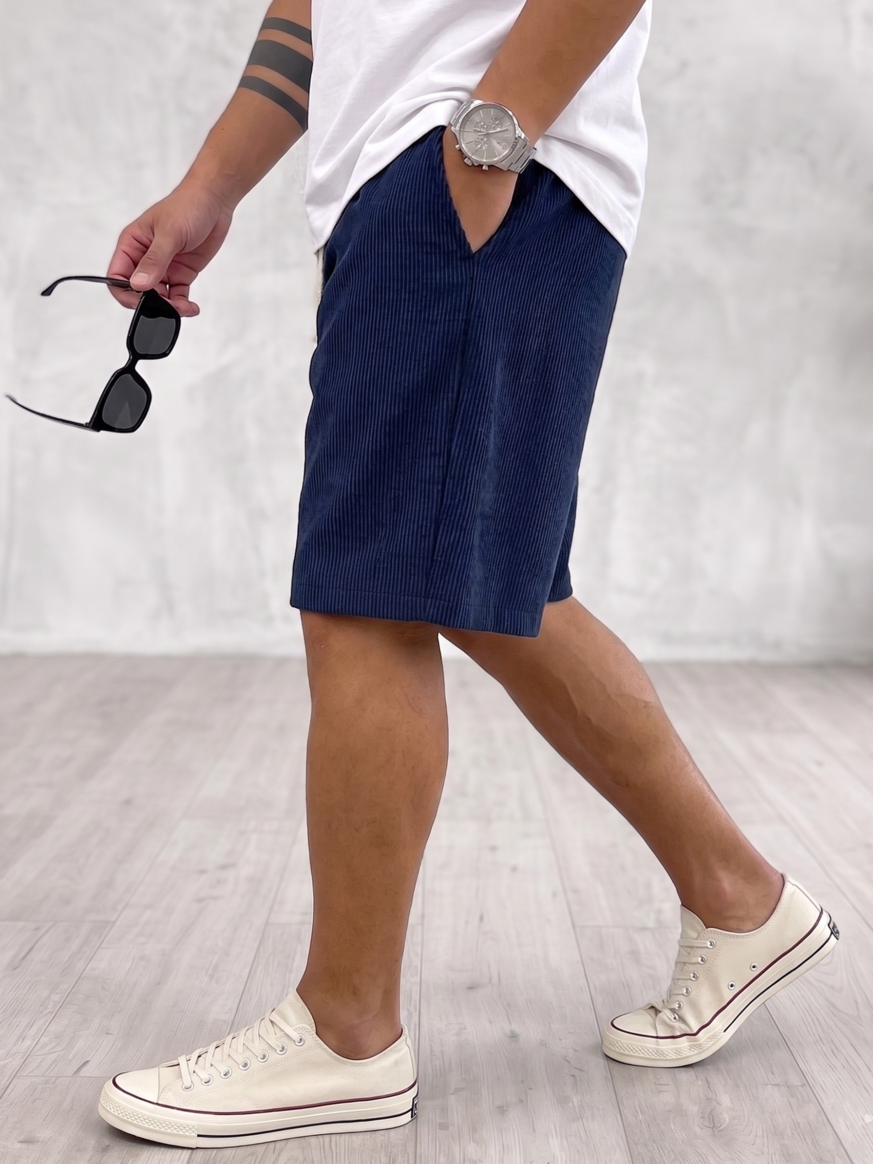 Textured Corduroy Shorts - Versatile and Stylish