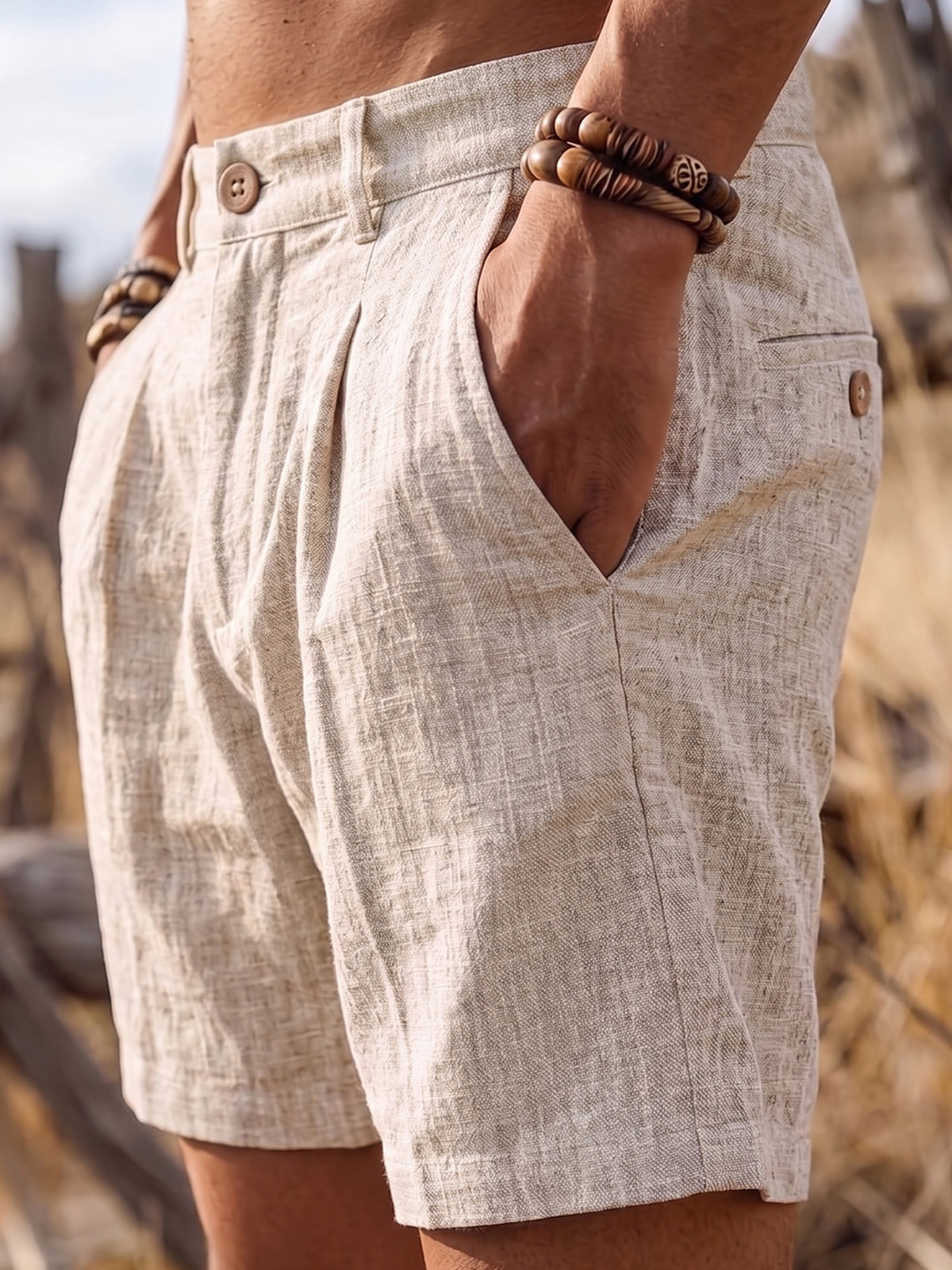 Resort Breathable Linen Natural Comfort Shorts