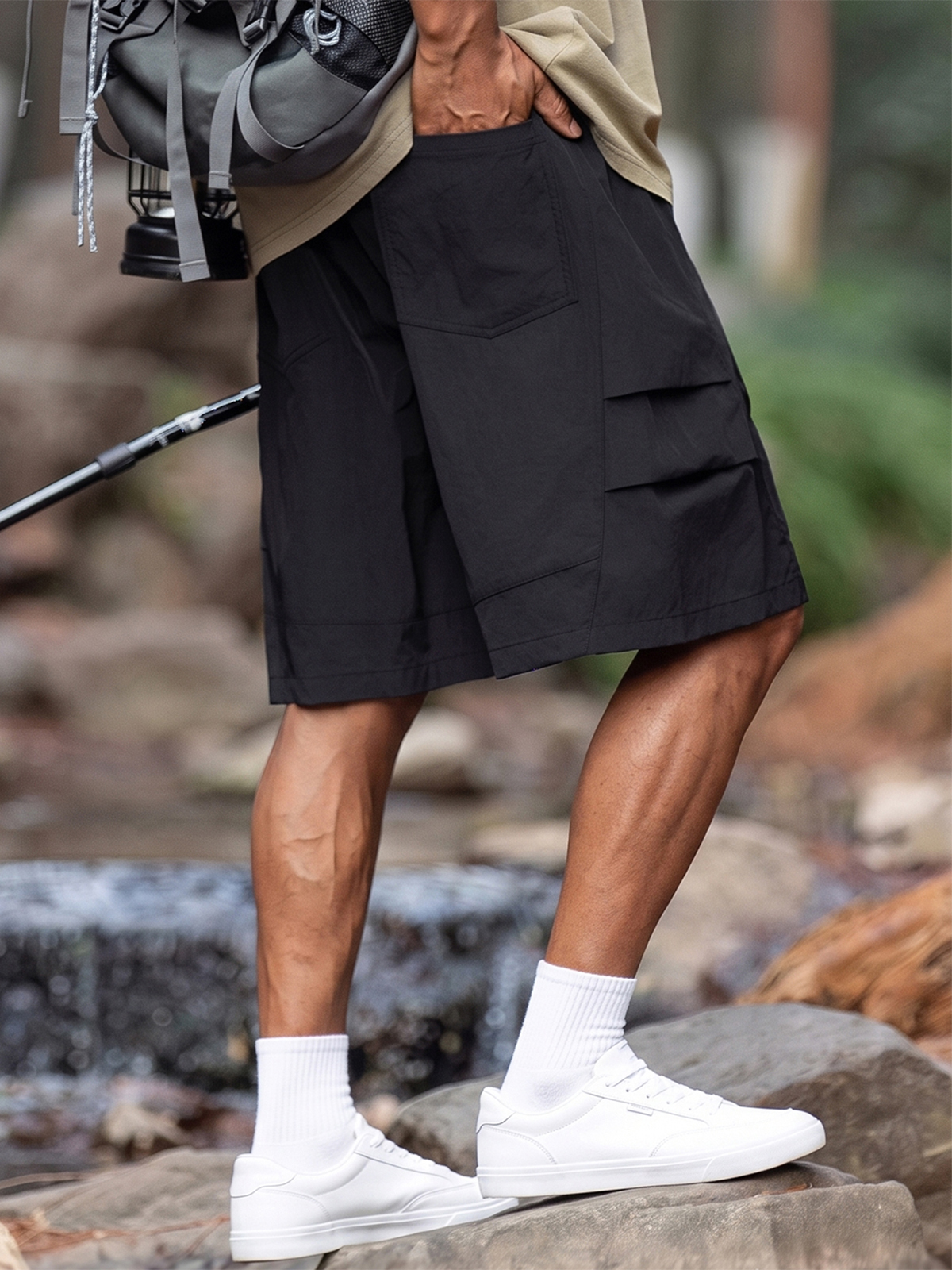 Outdoor Tech-Pleated Quick-Dry Urban Casual Shorts