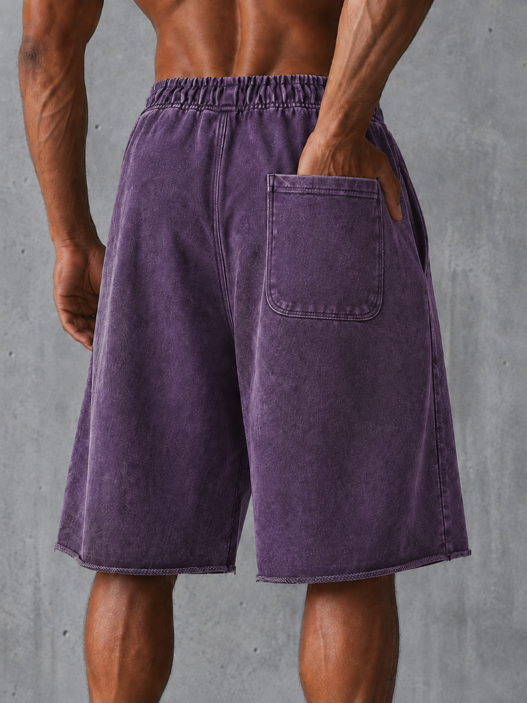 Stylish Heavyweight Distressed Cotton Drawstring Wide-Leg Sweatpants – Vintage Style