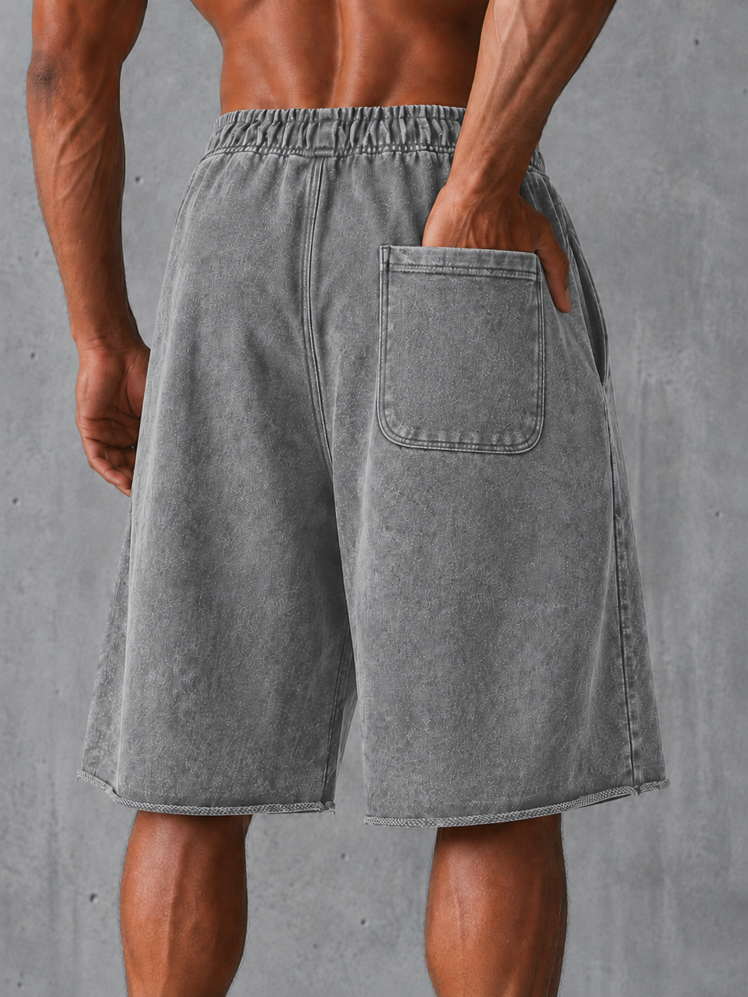 Stylish Heavyweight Distressed Cotton Drawstring Wide-Leg Sweatpants – Vintage Style