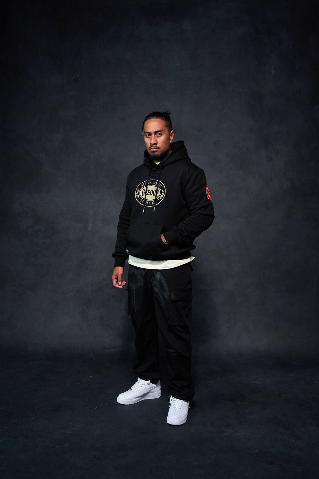 PFK Company Hoodie Black/Red/Cream