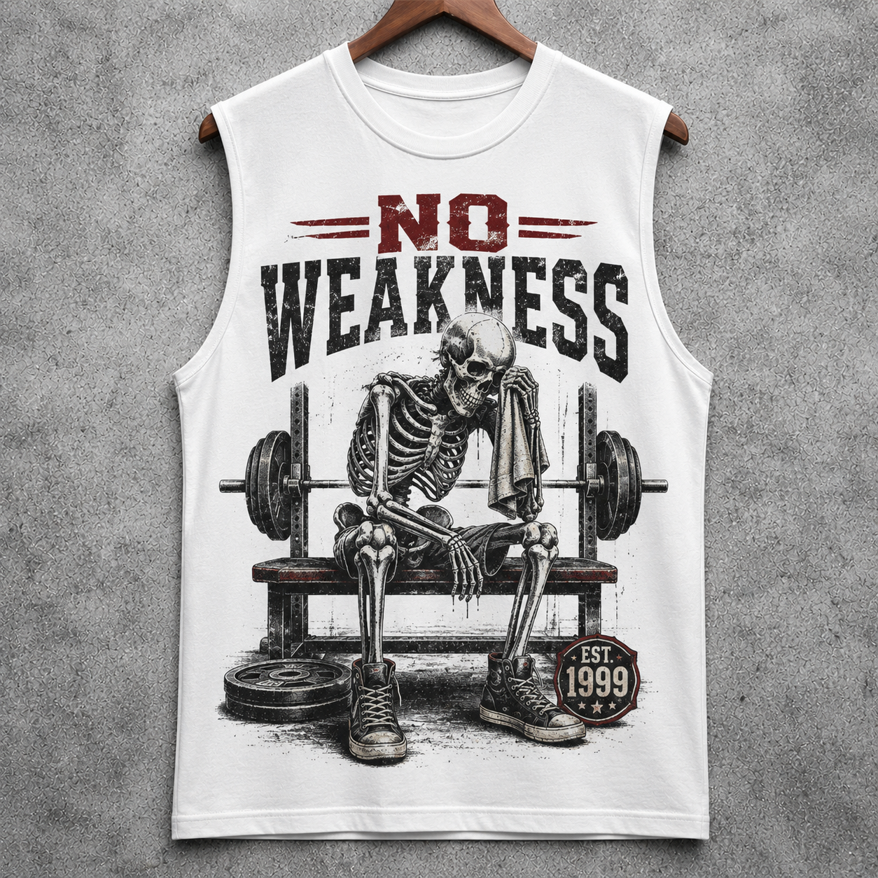 No Weakness Skeleton Tank Top