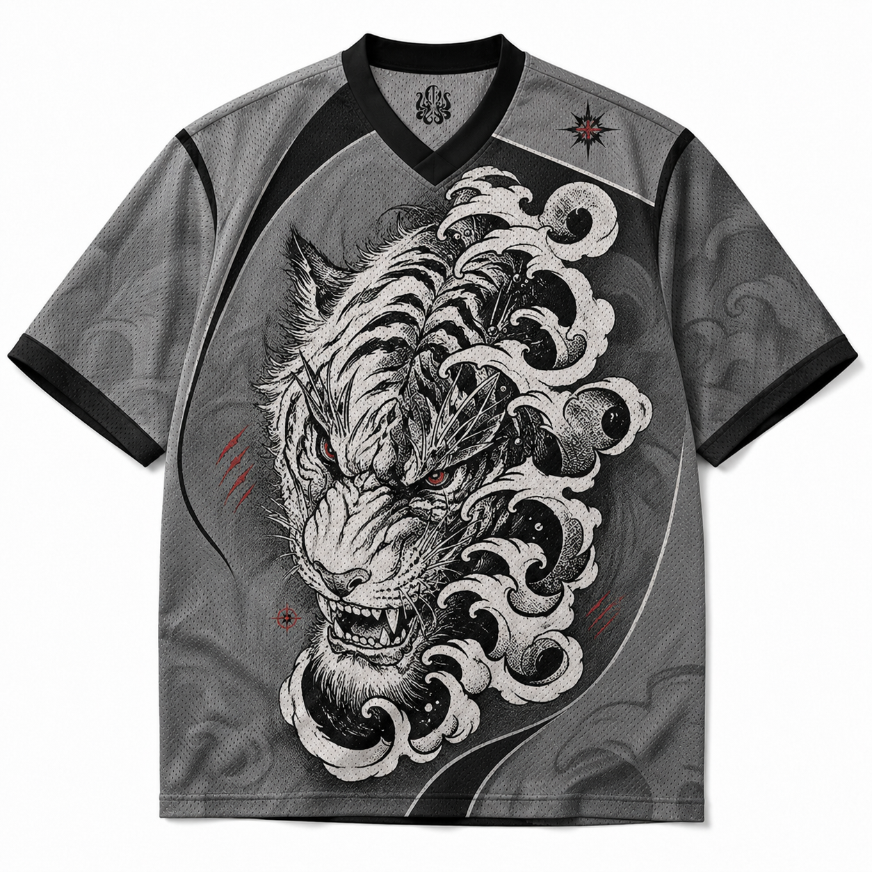 Japanese Grey Tiger Mesh Jersey