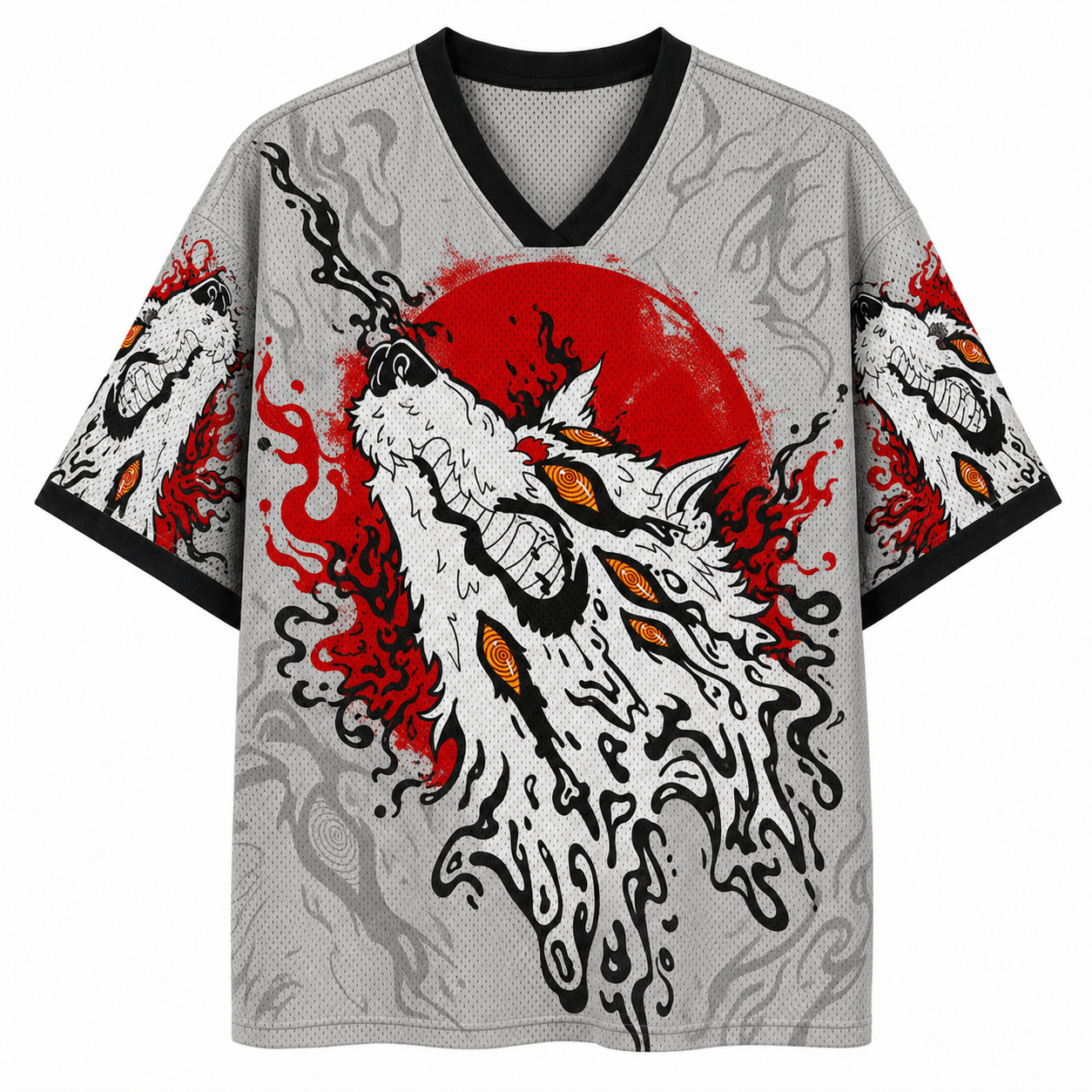 Japanese Red Sun Ghost Mesh Jersey