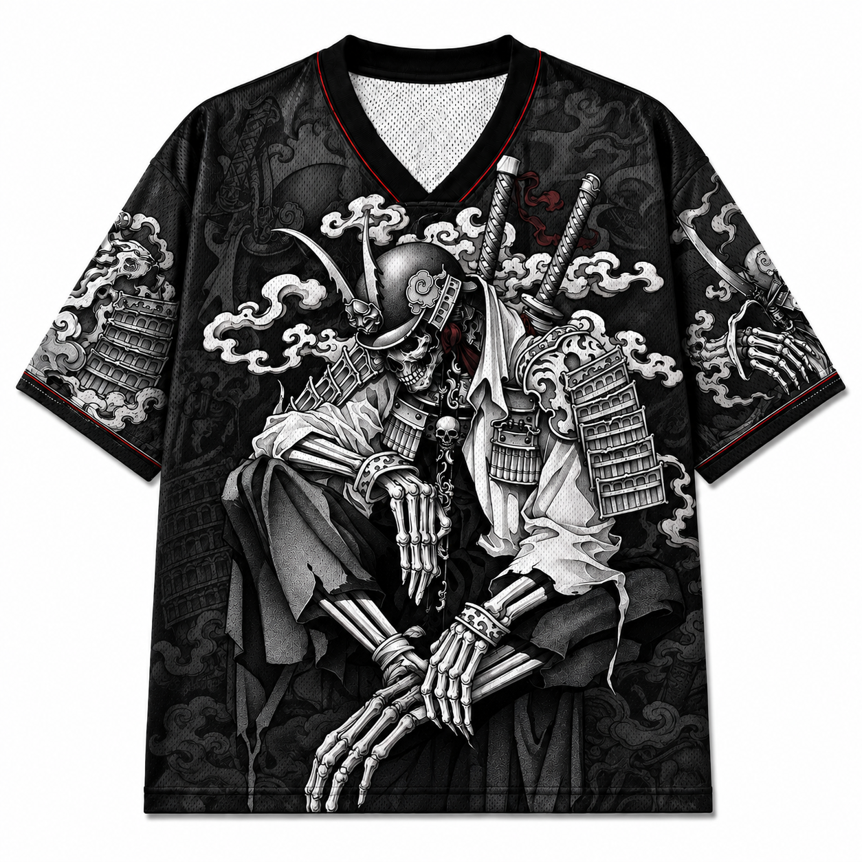 Japanese Skeleton Warrior Mesh Jersey