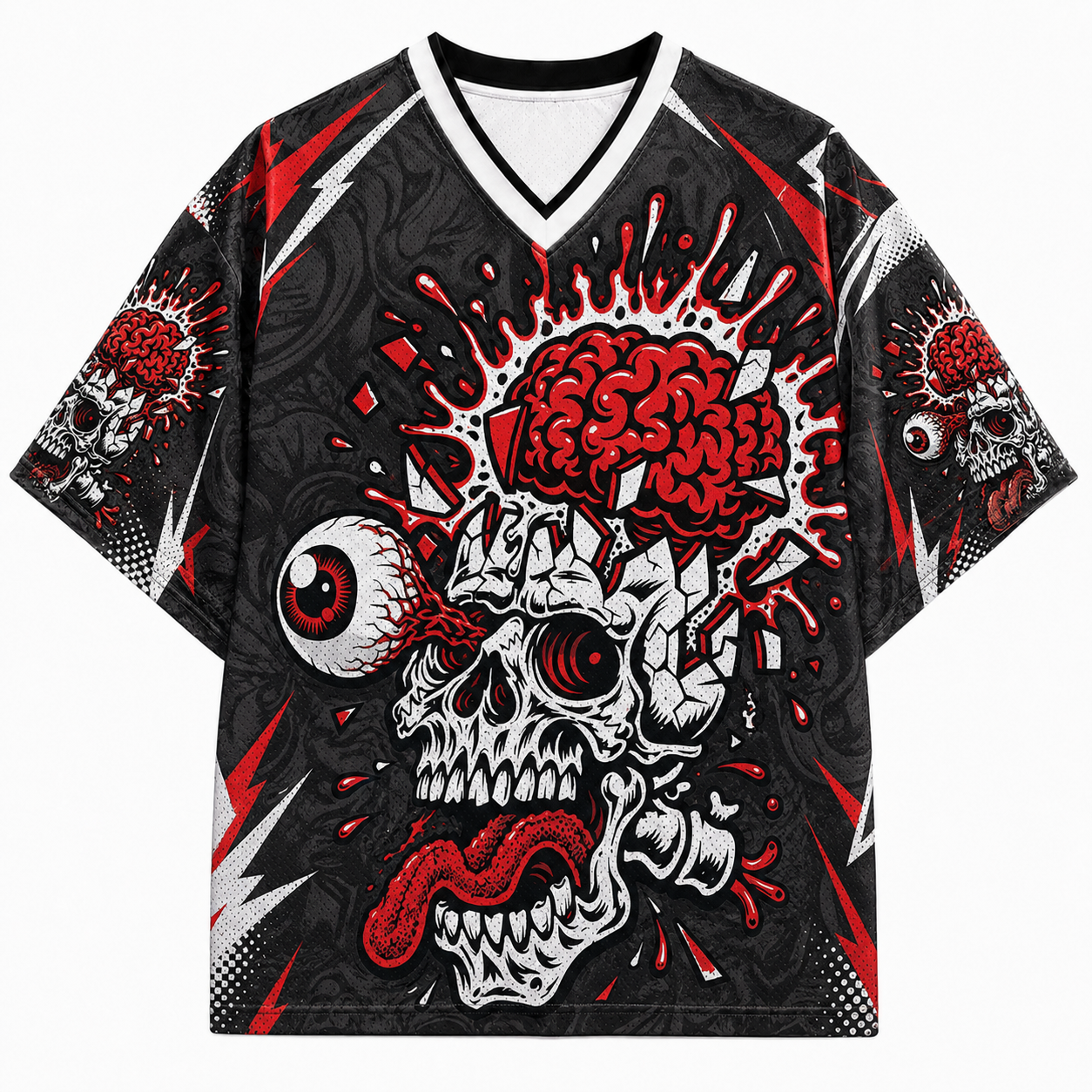 Japanese Eyeball Skull Mesh Jersey