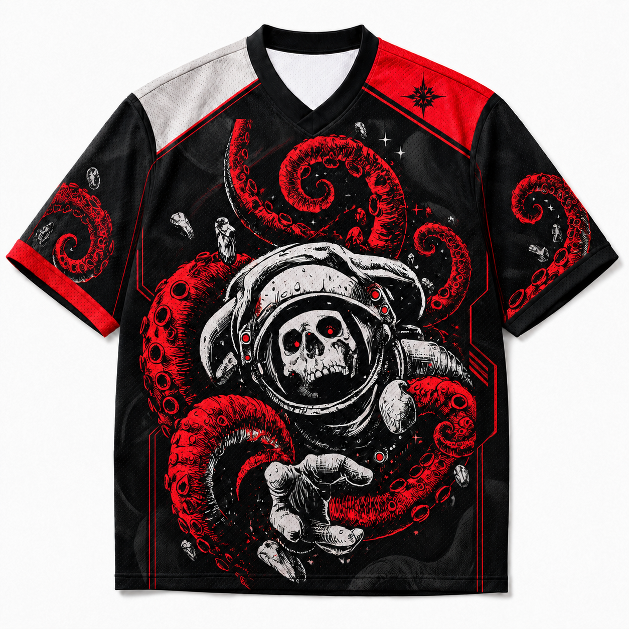 Japanese Octopus Skull Mesh Jersey