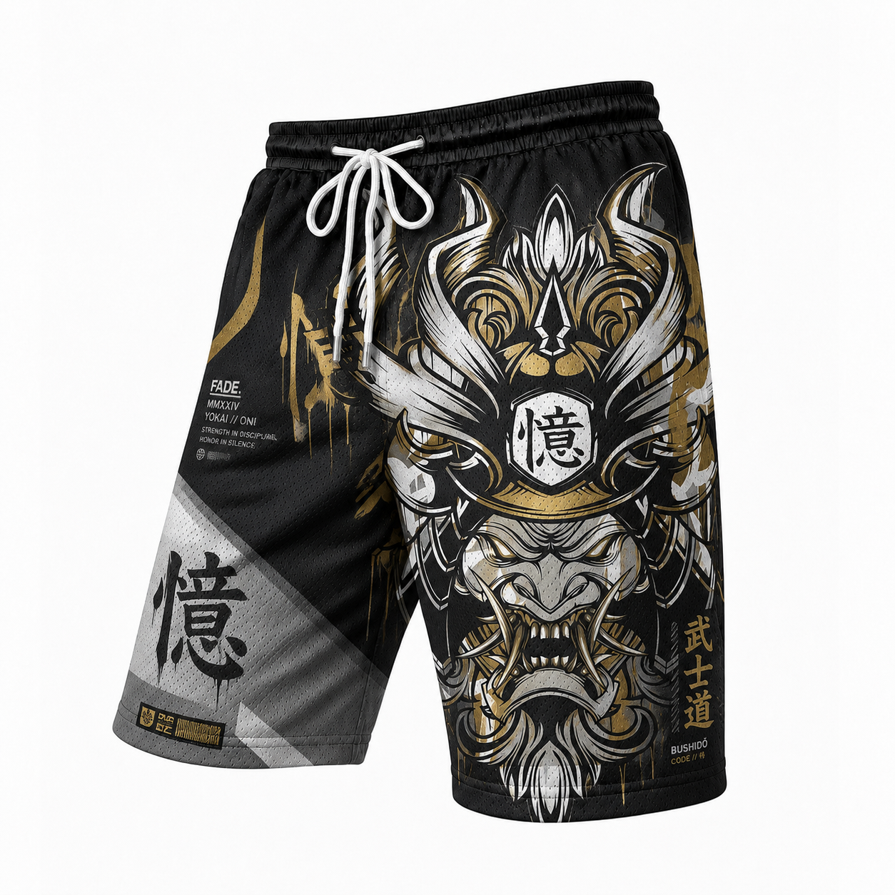 Japanese Oni Armor Graphic Shorts