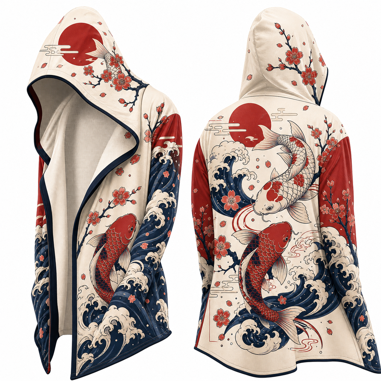 Japanese Red Oni hooded jacket