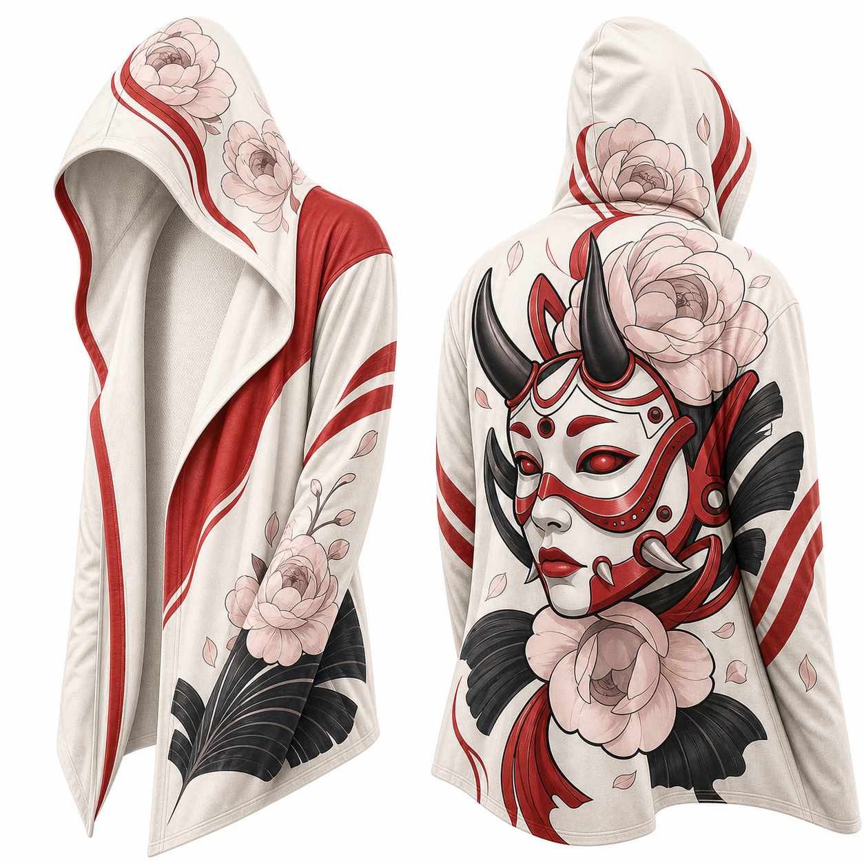 Japanese Ghost Mask hooded jacket