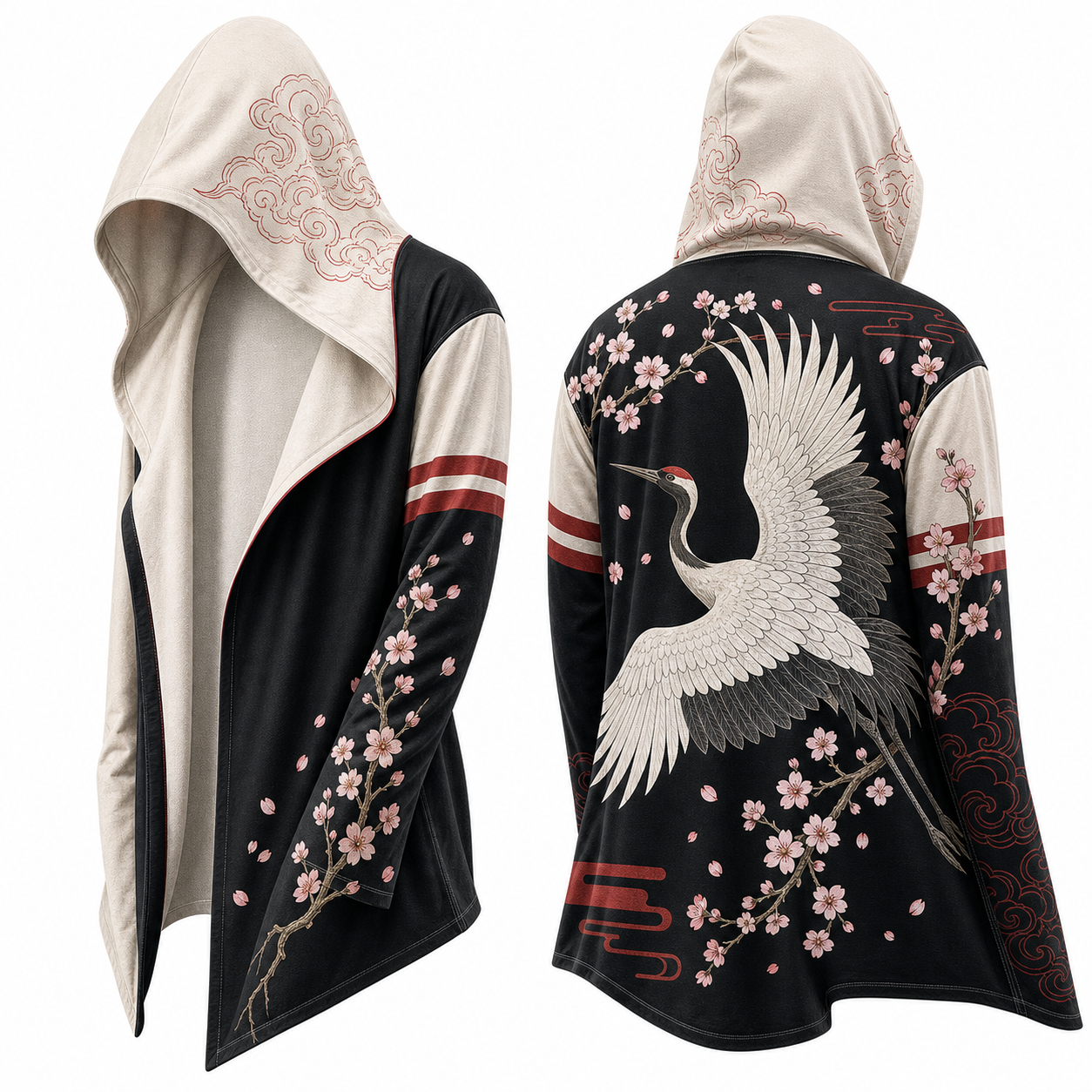 Japanese Dark Phoenix hooded jacket