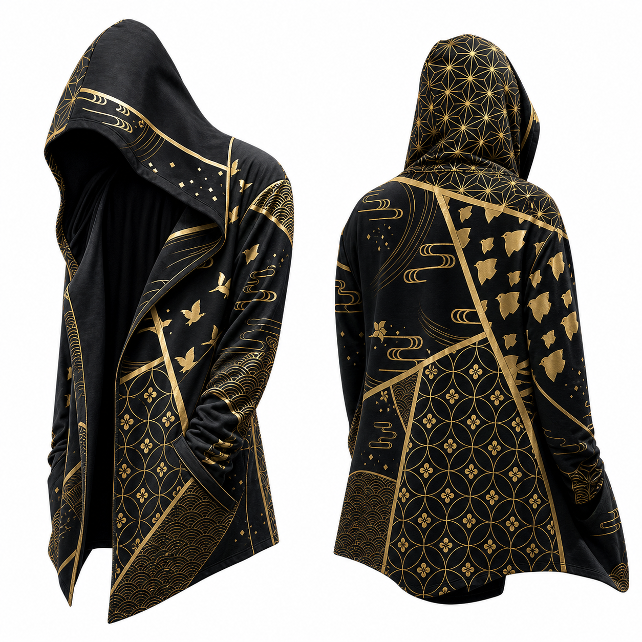 Japanese Torii Shadow hooded jacket