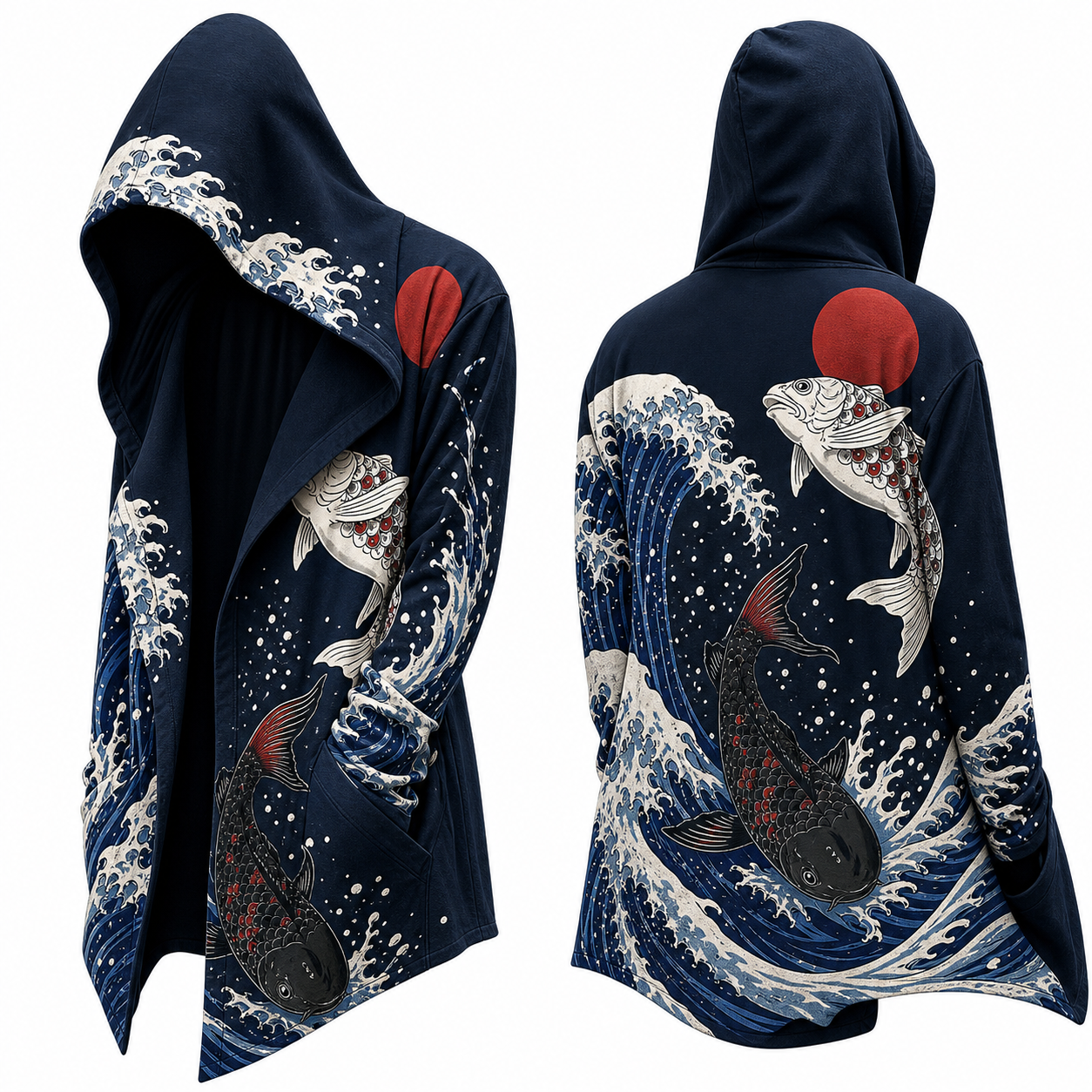Japanese Blue Flame hooded jacket