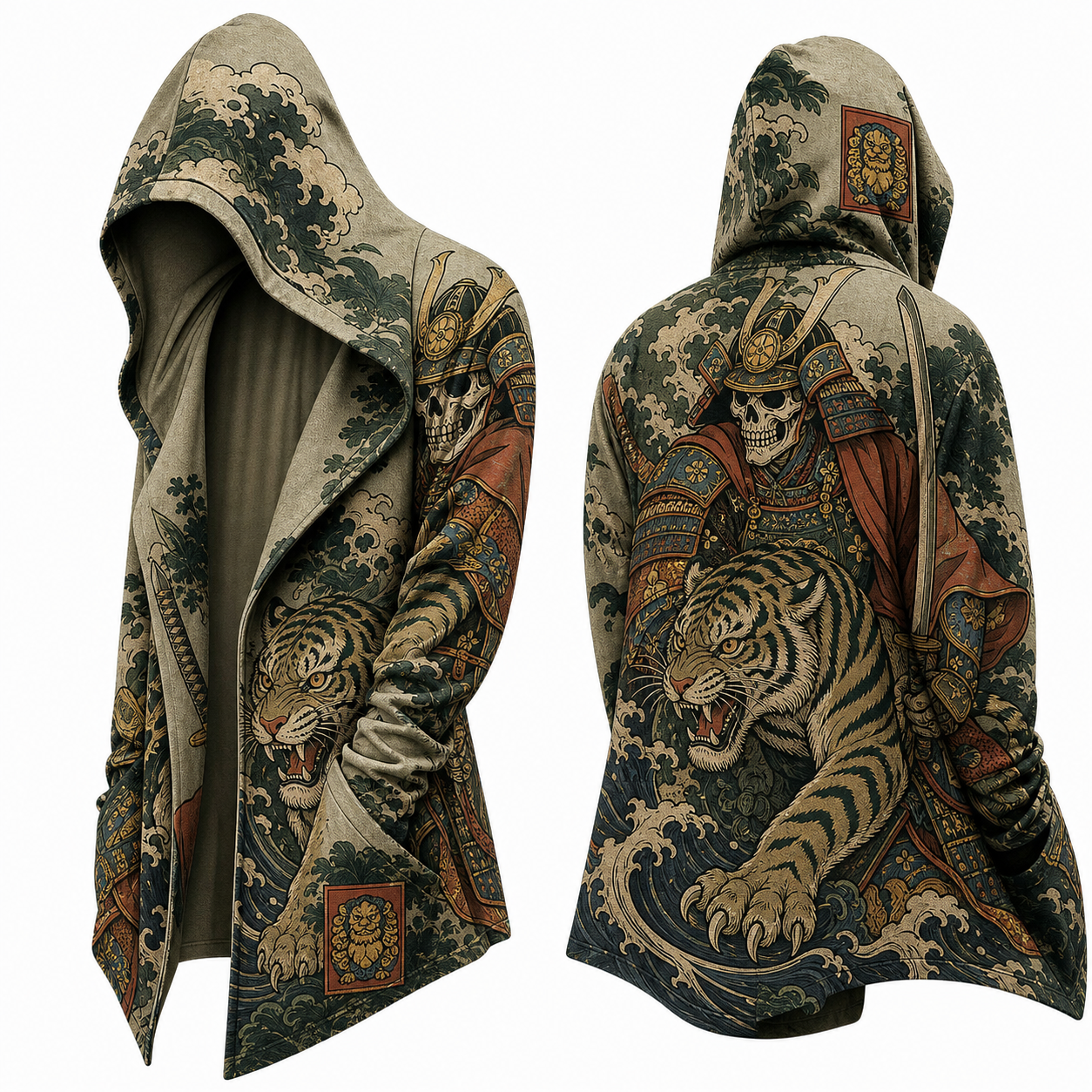 Japanese Thunder Oni hooded jacket