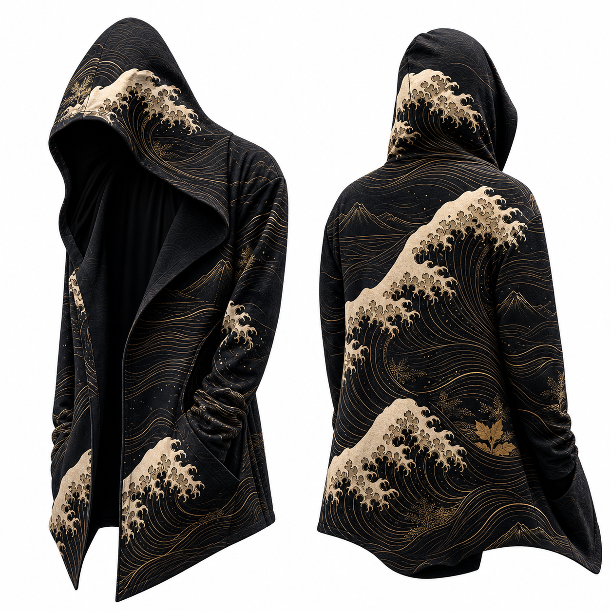 Japanese White Serpent hooded jacket