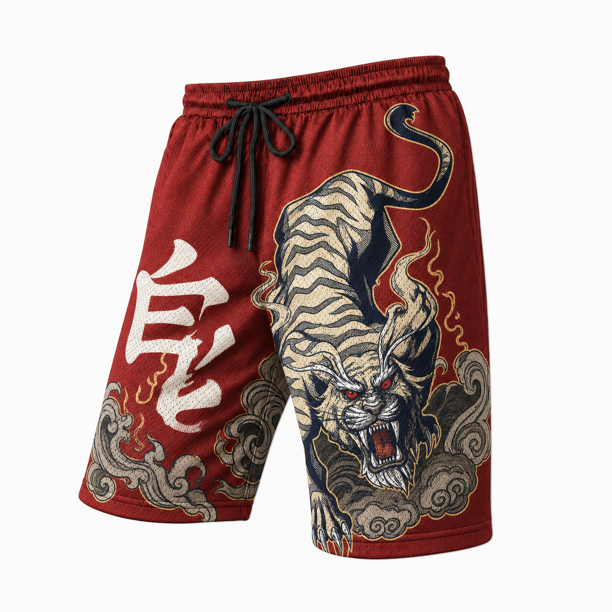 Japanese Crimson Blade Graphic Shorts