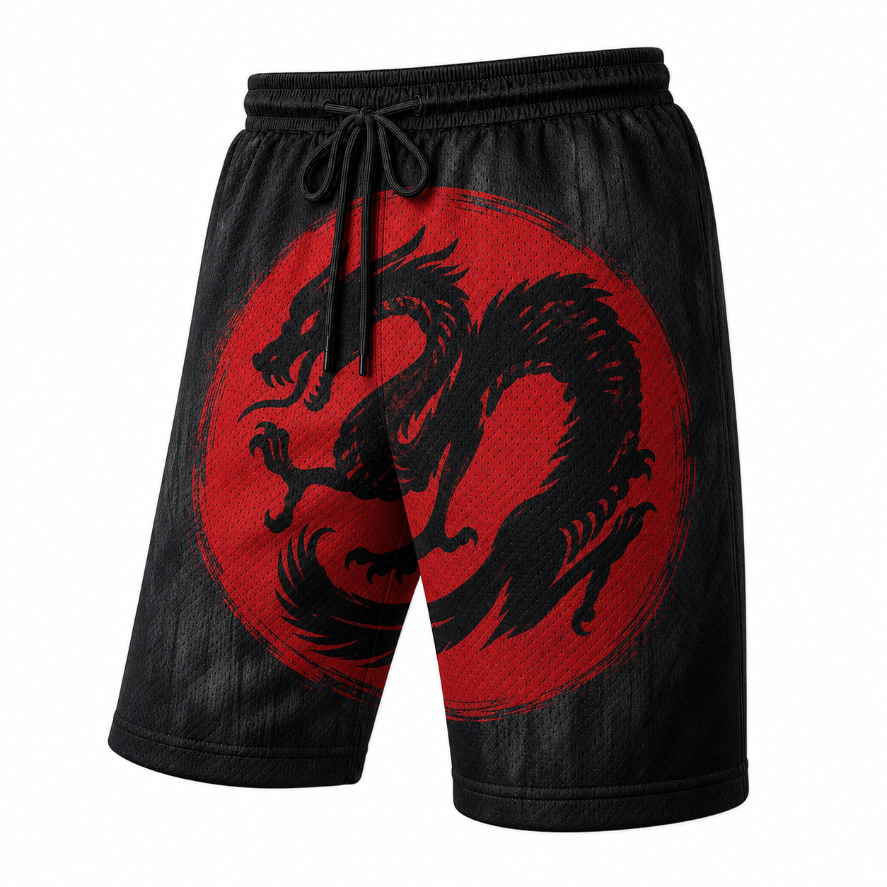 Japanese Blue Flame Graphic Shorts