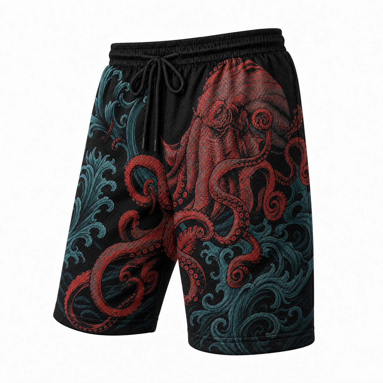 Japanese Black Koi Graphic Shorts