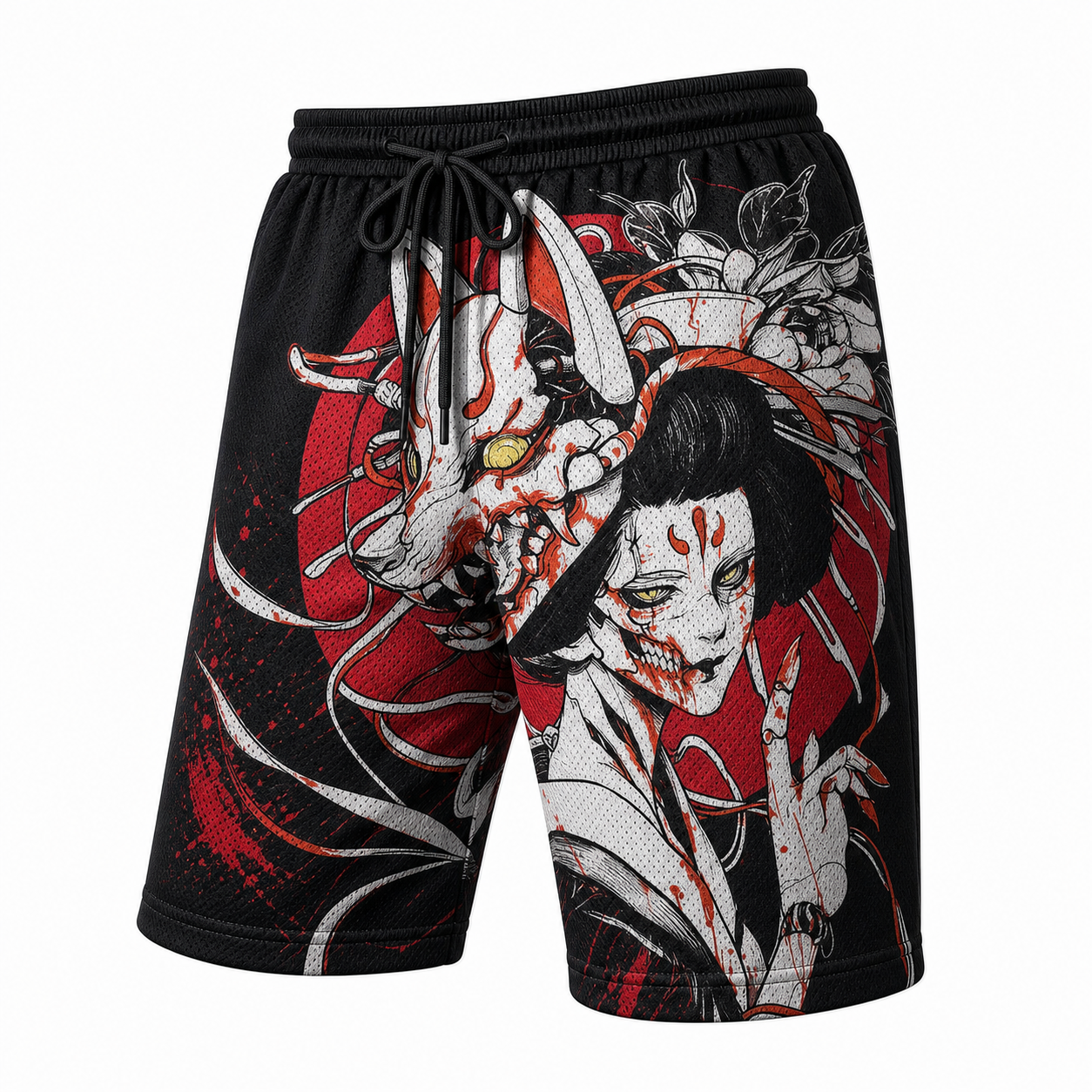 Japanese Samurai Crest Graphic Shorts