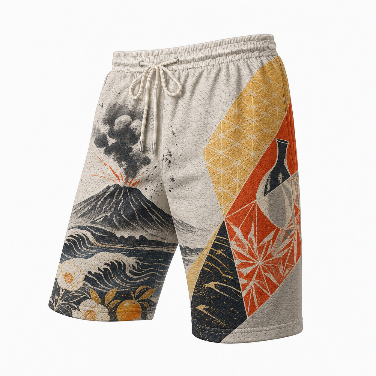 Japanese Shadow Koi Graphic Shorts