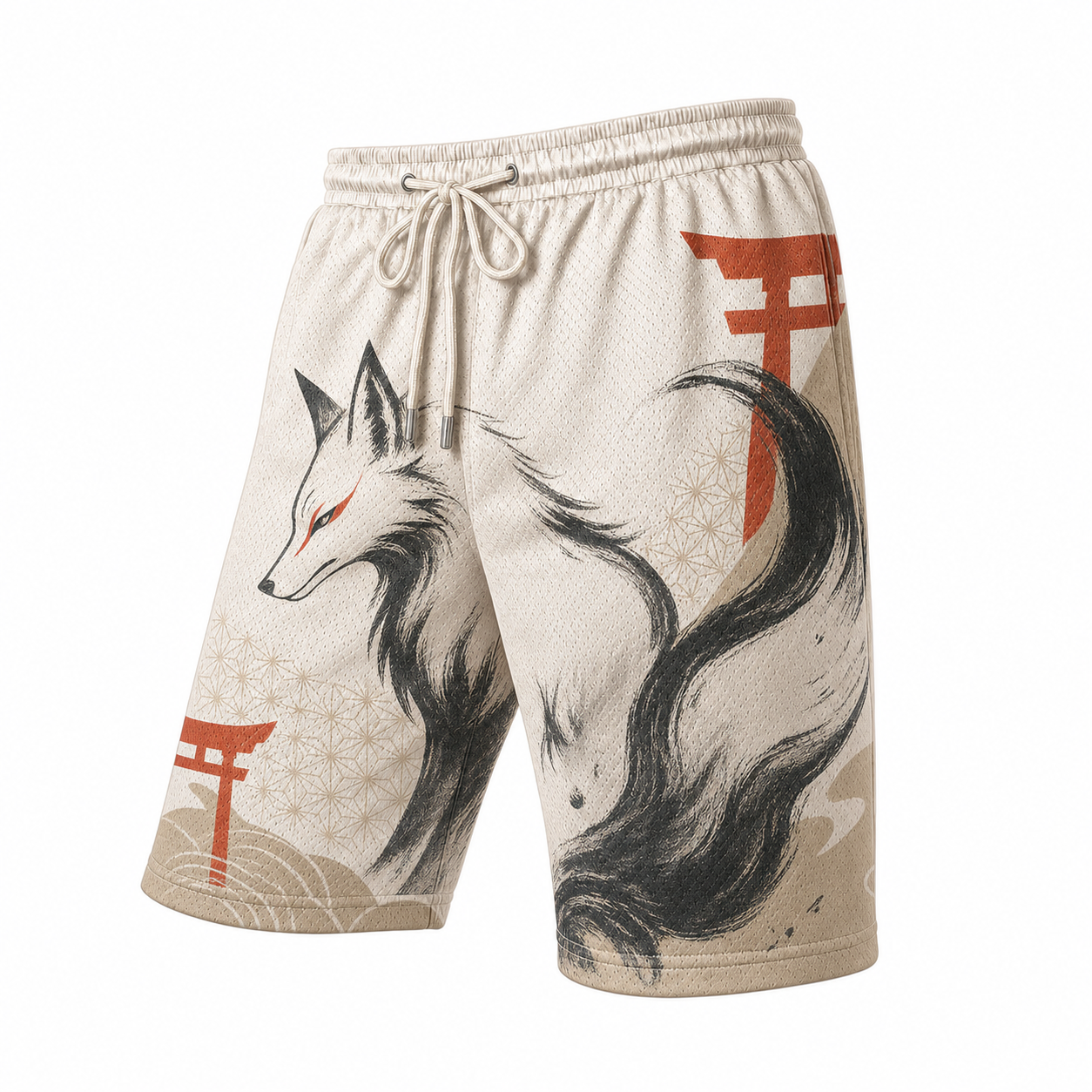 Japanese Red Fox Graphic Shorts