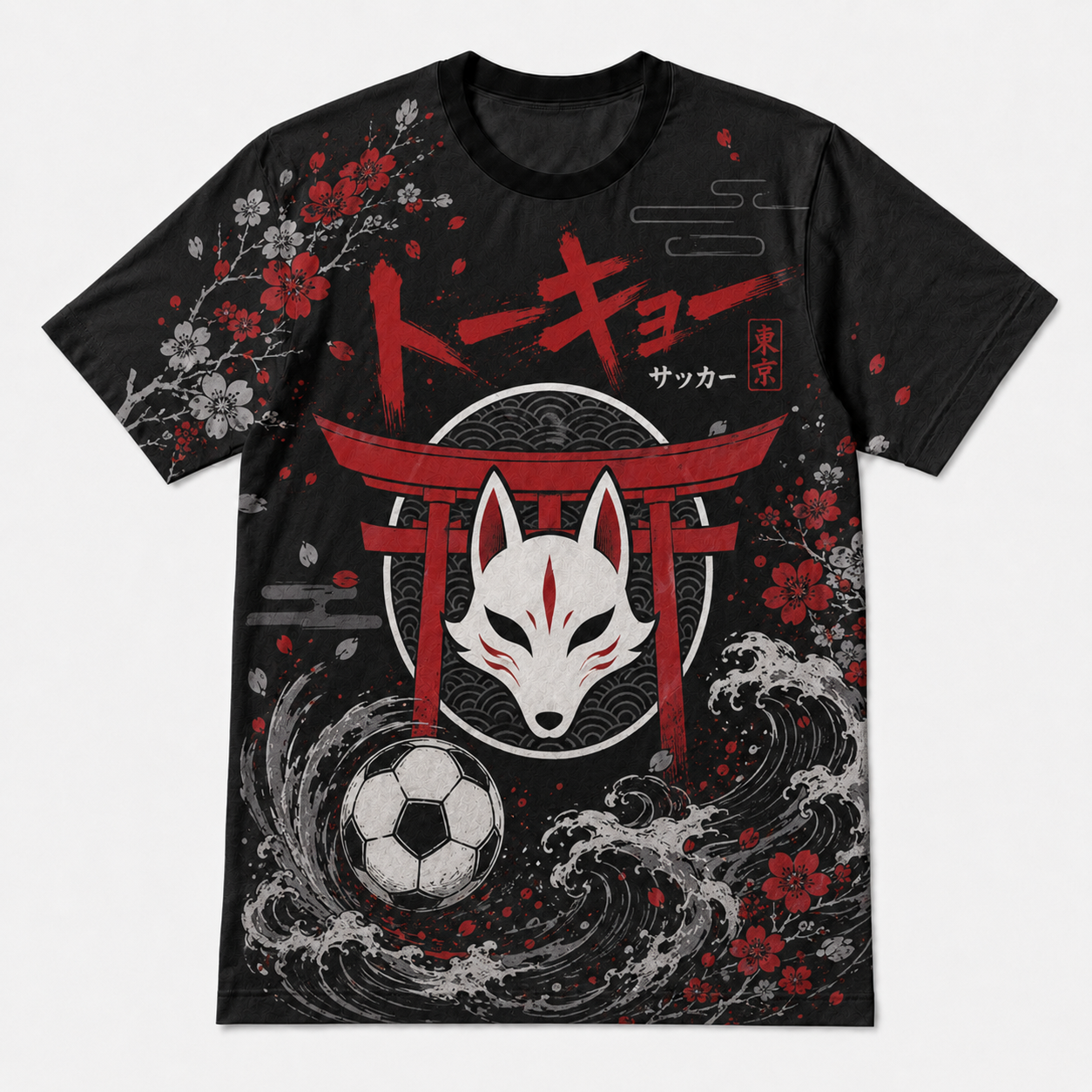 Japanese Kitsune Goal Graphic Tee