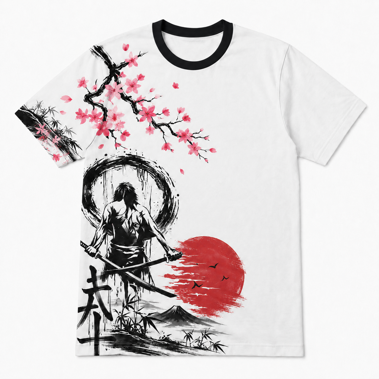 Japanese Ronin Sunset Graphic Tee