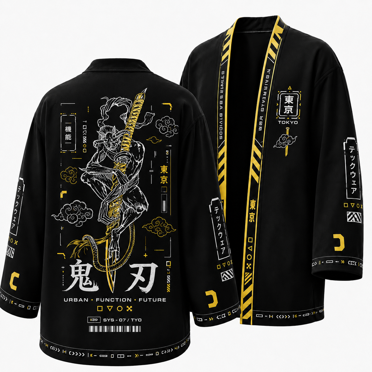 Japanese Techwear Demon Blade Kimono Jacket
