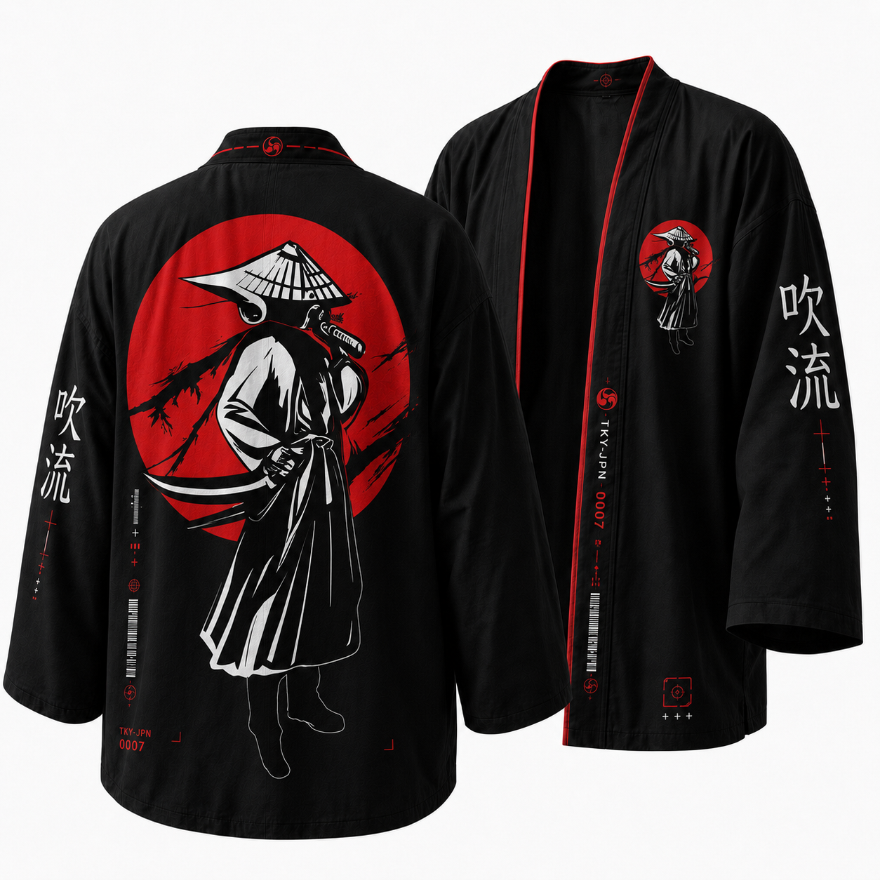 Japanese Techwear Ink Warrior Kimono Jacket