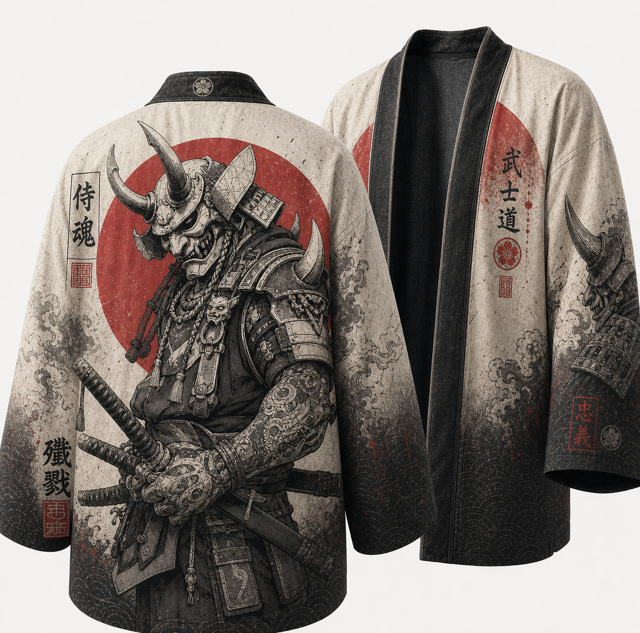 Japanese Techwear Skull Shrine Kimono Jacket