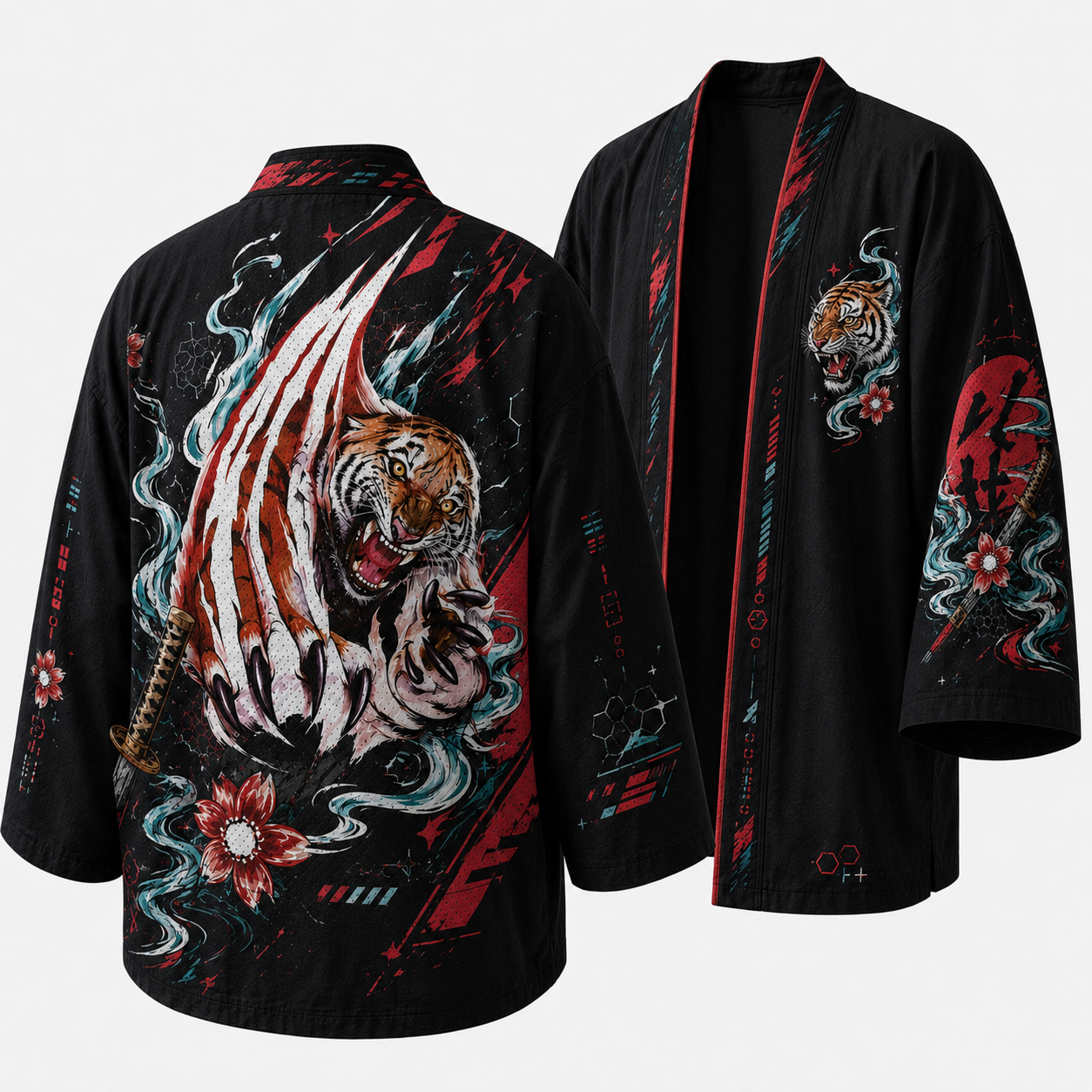 Japanese Utility Blue Ronin Kimono Jacket