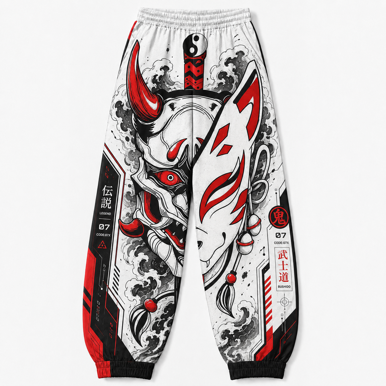 Japanese Fox Mask Techwera pants