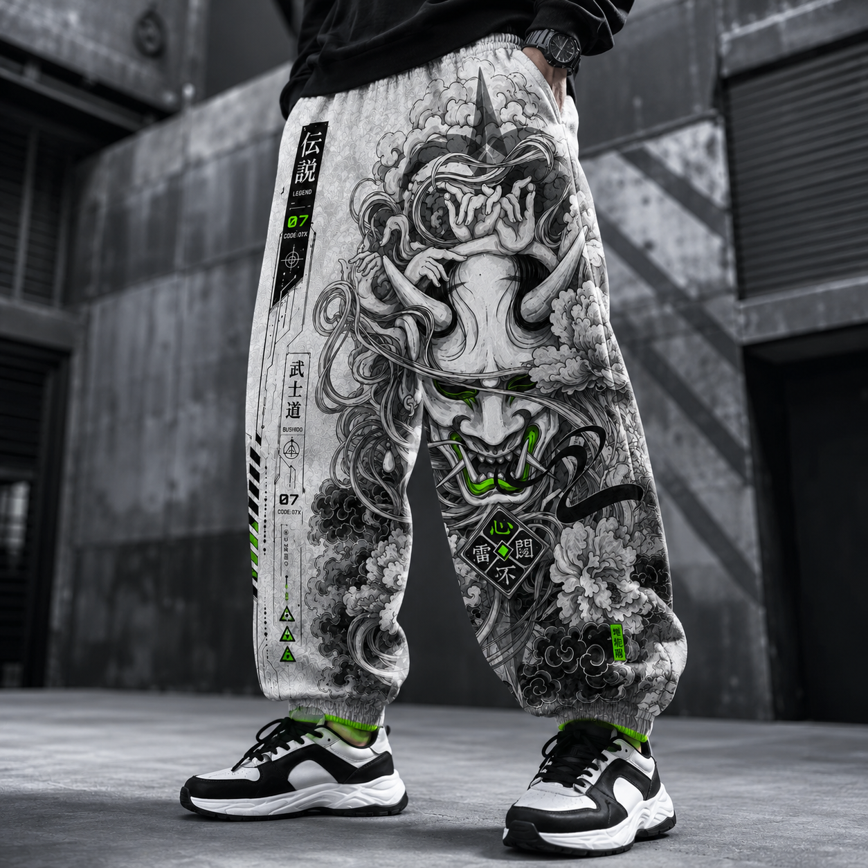 Japanese Grey Oni Techwera pants