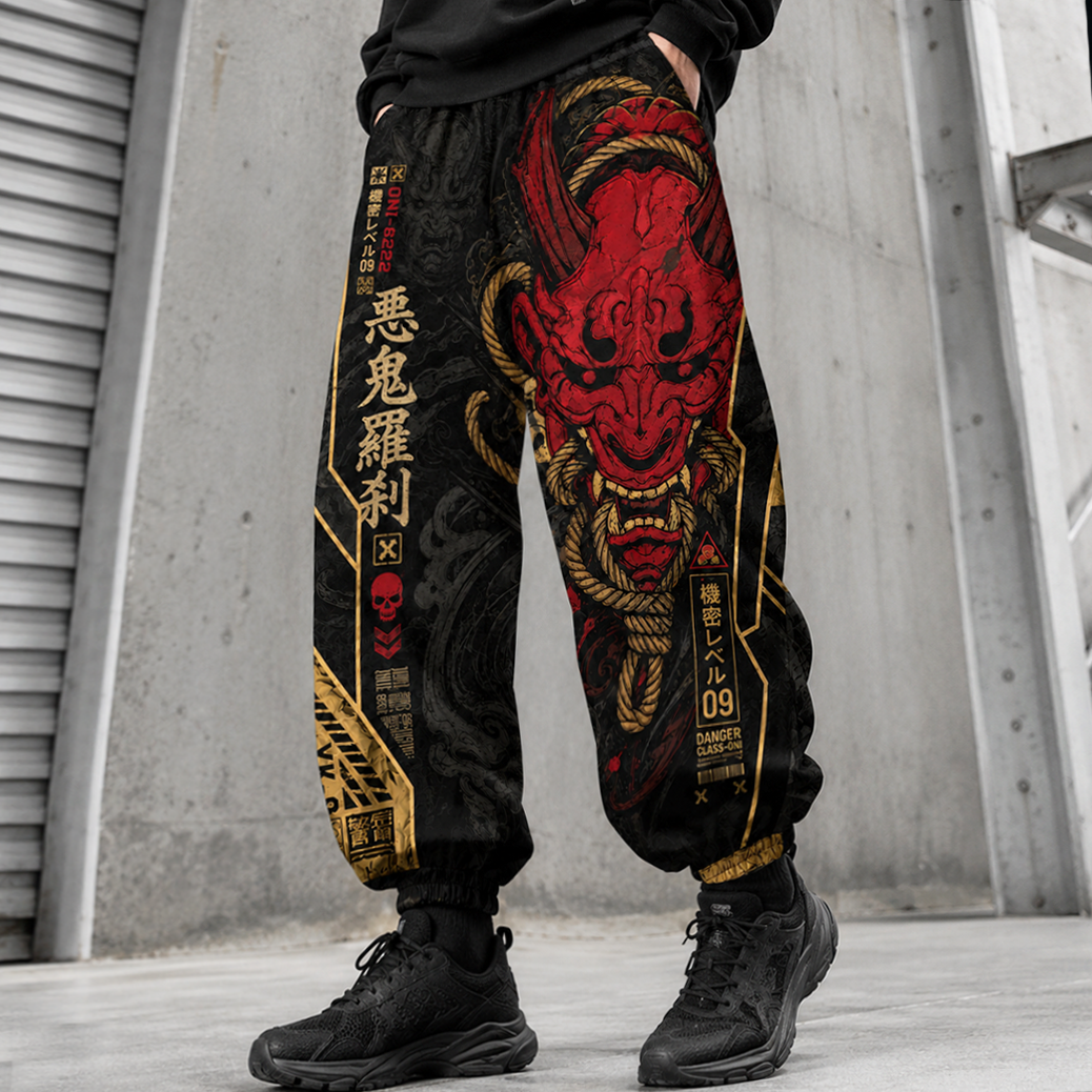 Japanese Red Oni Techwera pants