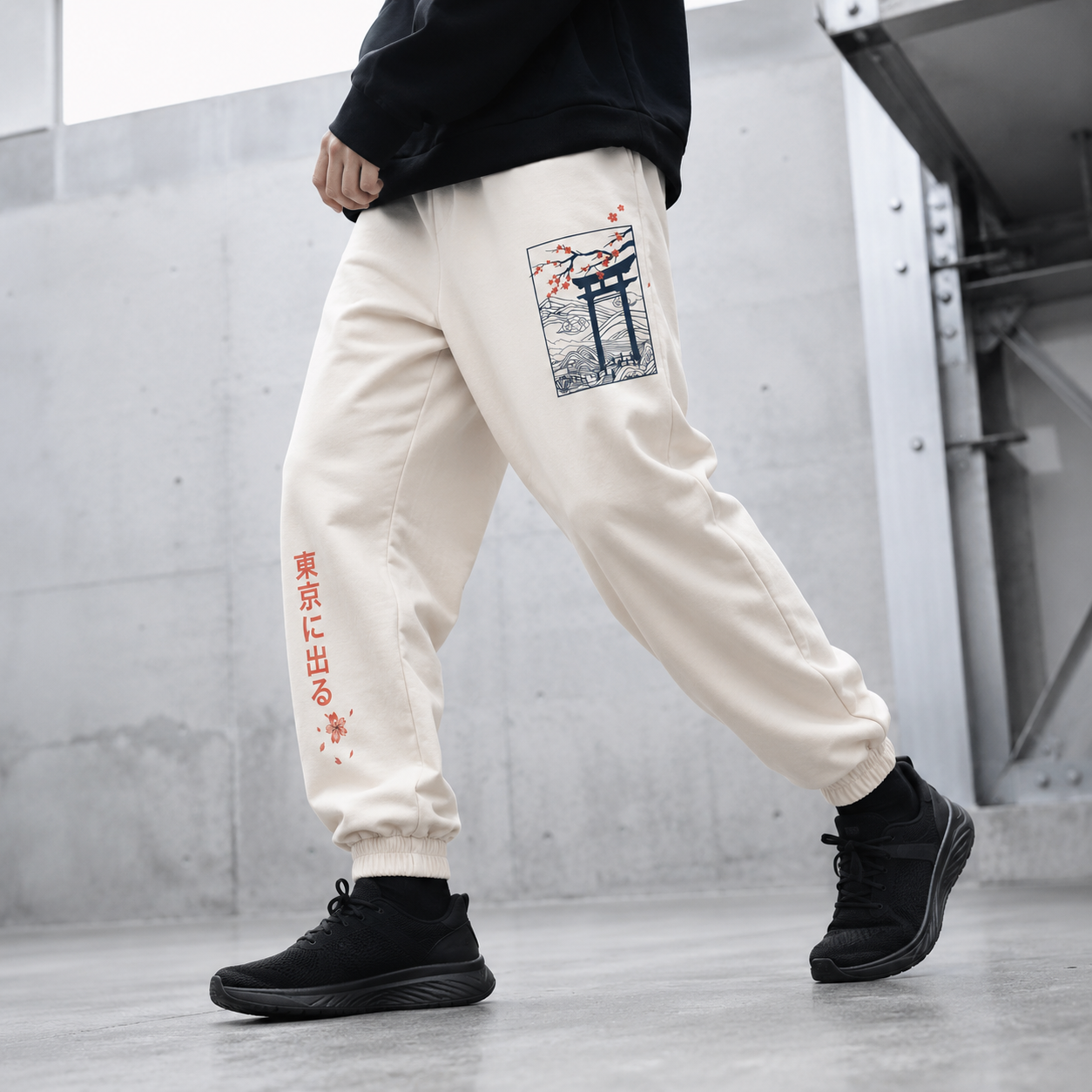 Japanese Shrine Patch Techwear pants