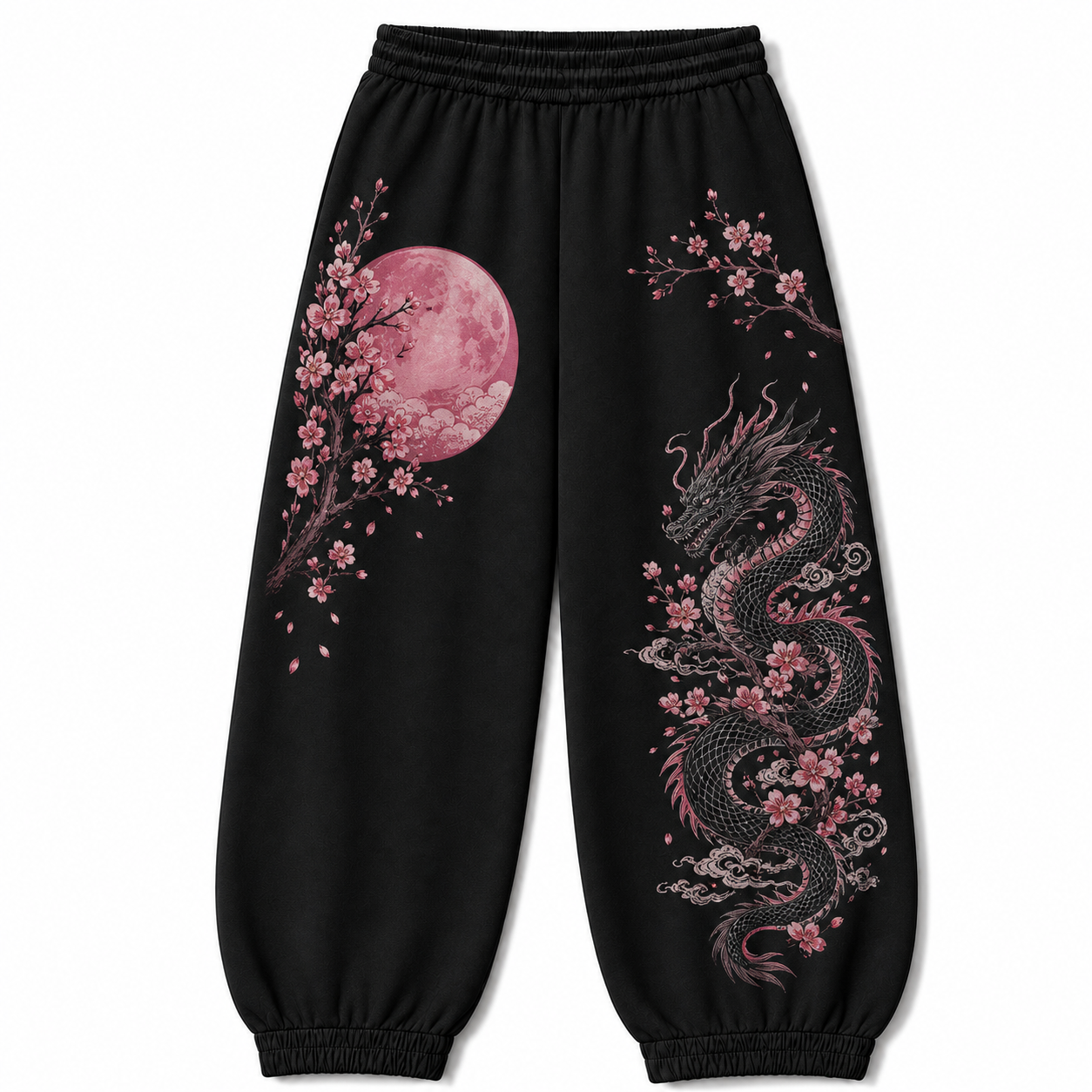 Japanese Moon Dragon Techwear pants