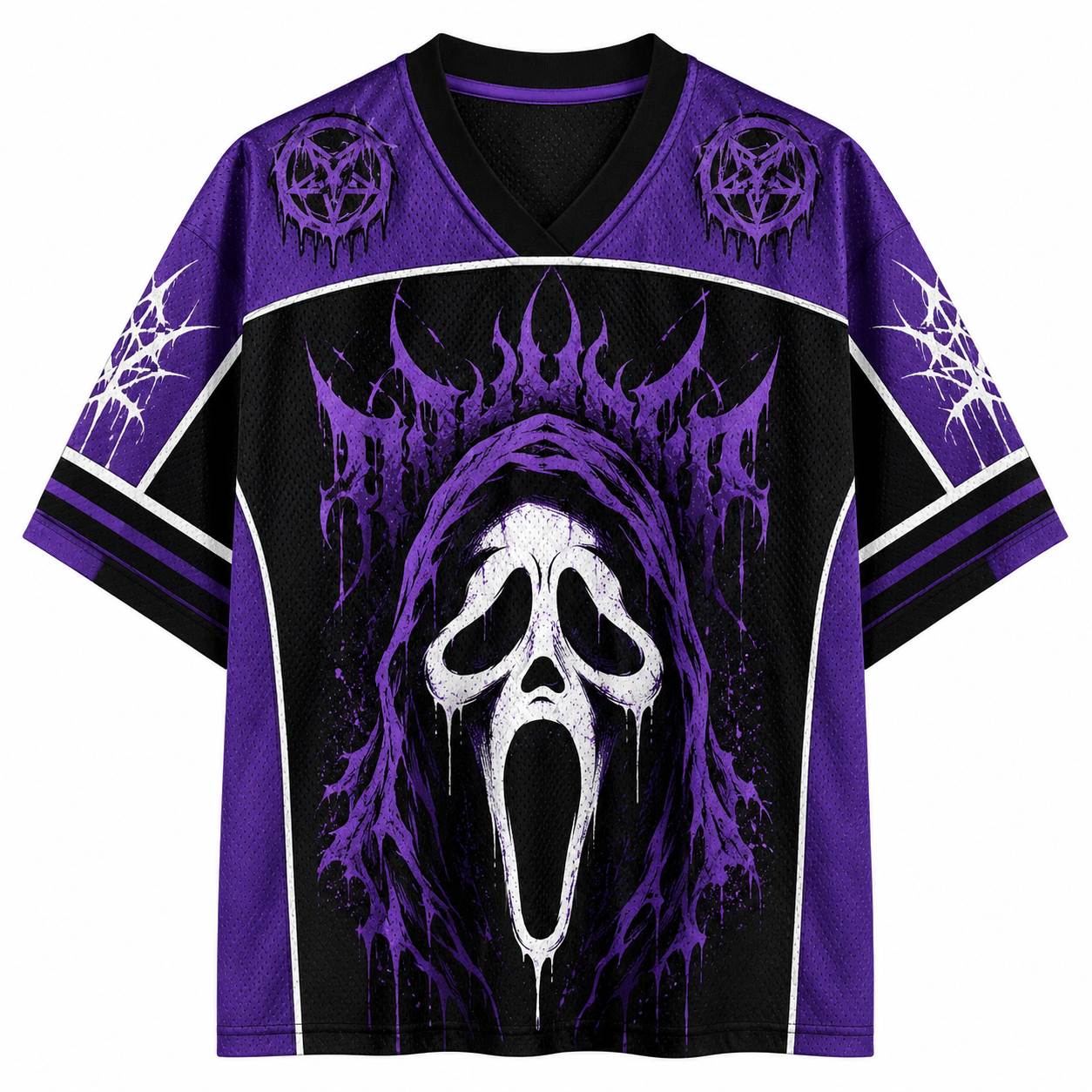 Purple Ghost Mask Mesh Jersey
