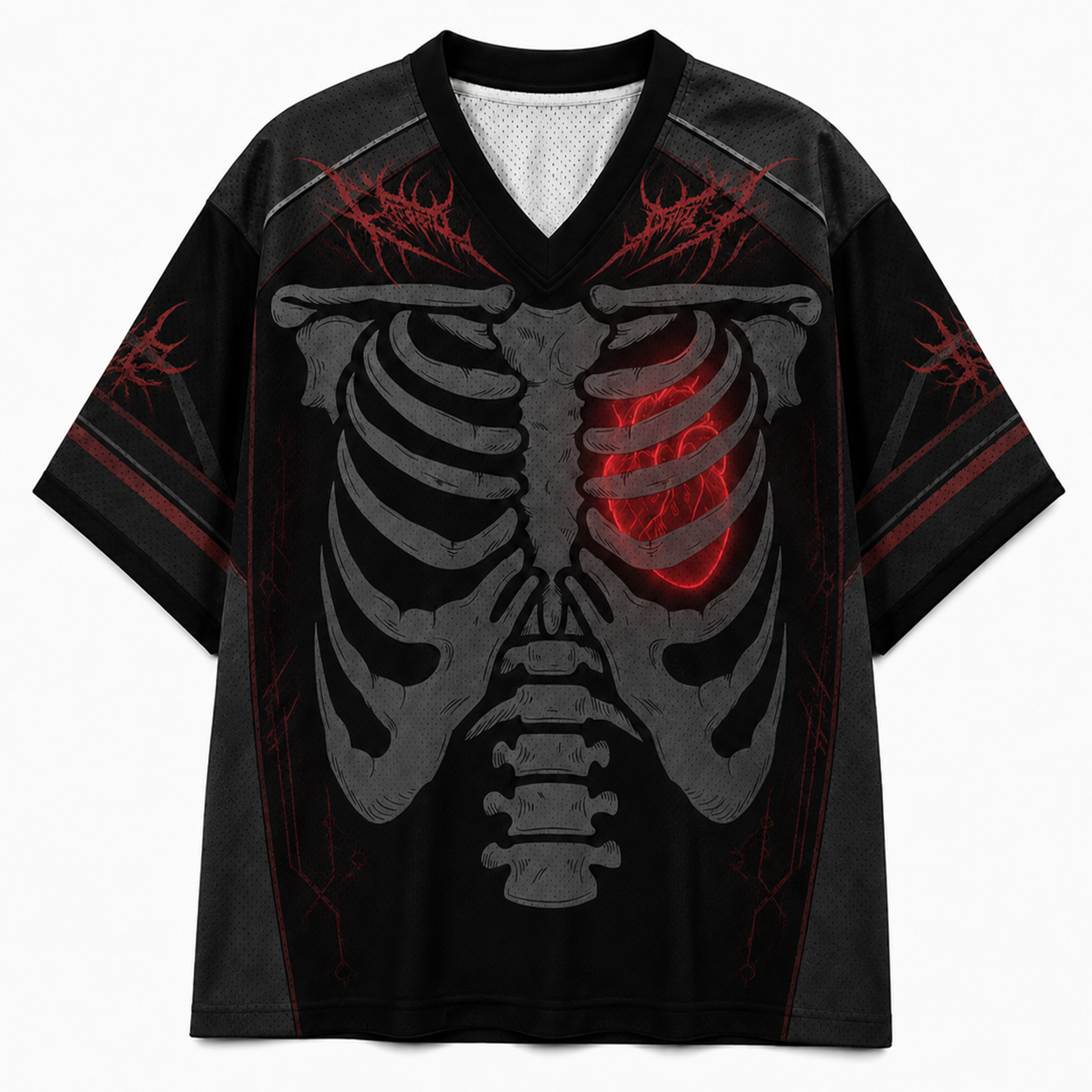 Glowing Ribcage Mesh Jersey