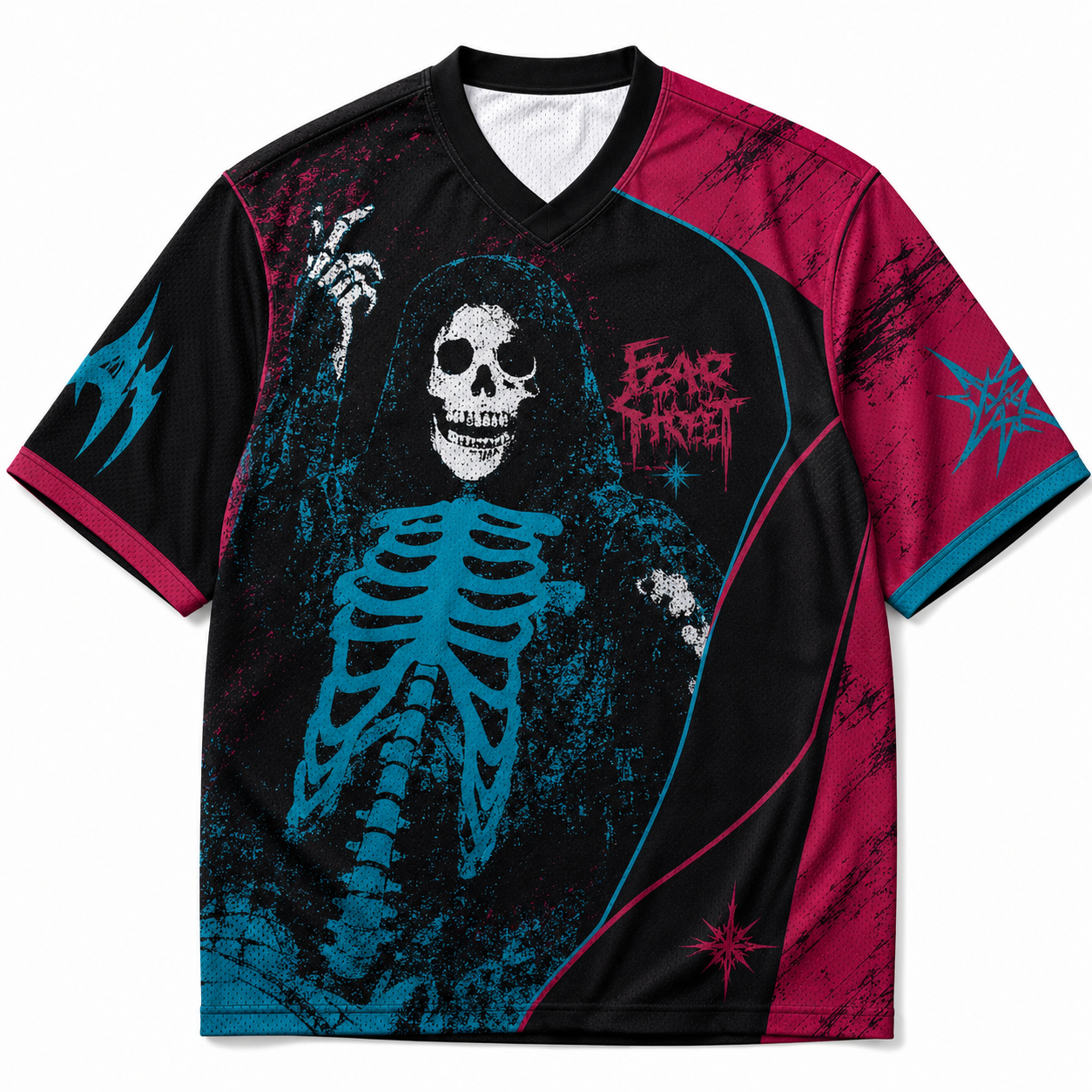 Fear The Dark Skeleton Mesh Jersey