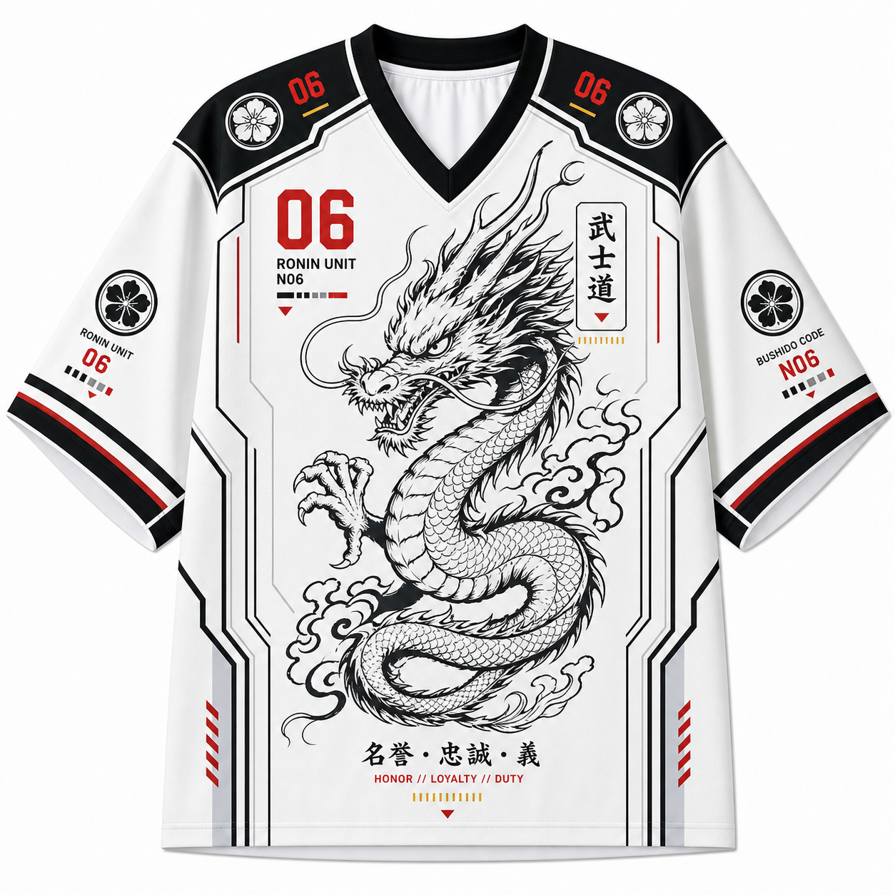 White Dragon Mesh Jersey