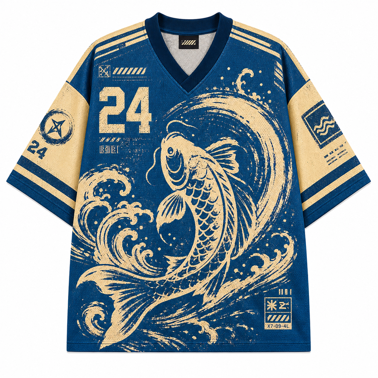 Blue Koi Mesh Jersey