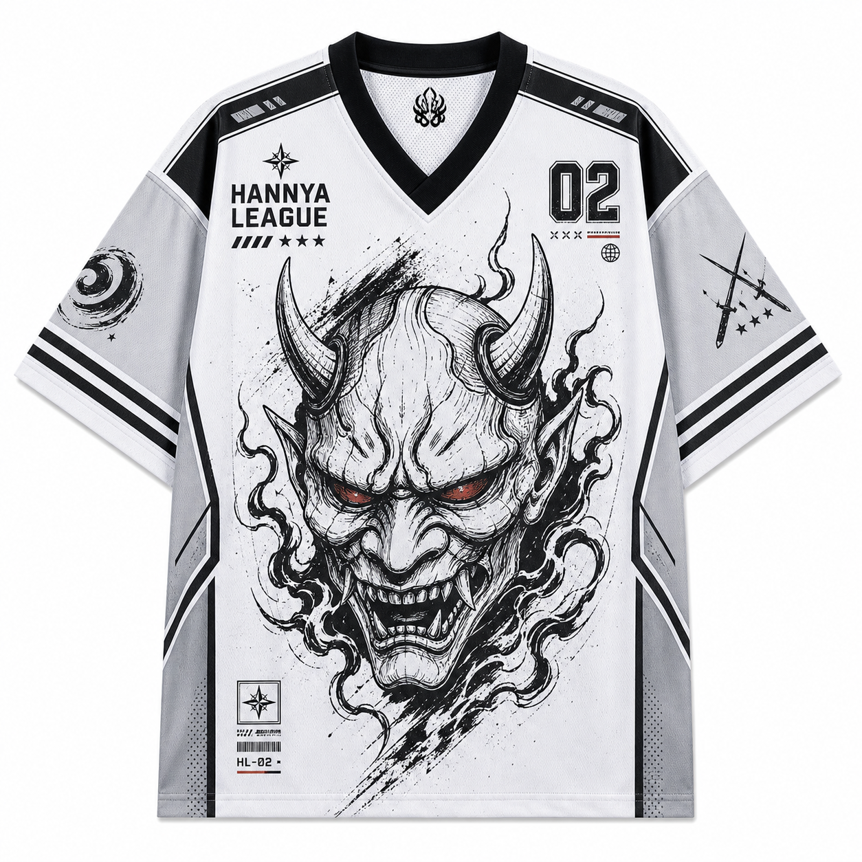 White Hannya Mesh Jersey