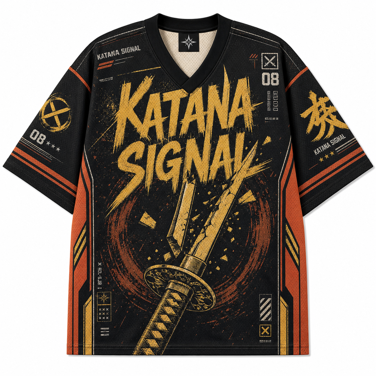 Orange Katana Signal Mesh Jersey