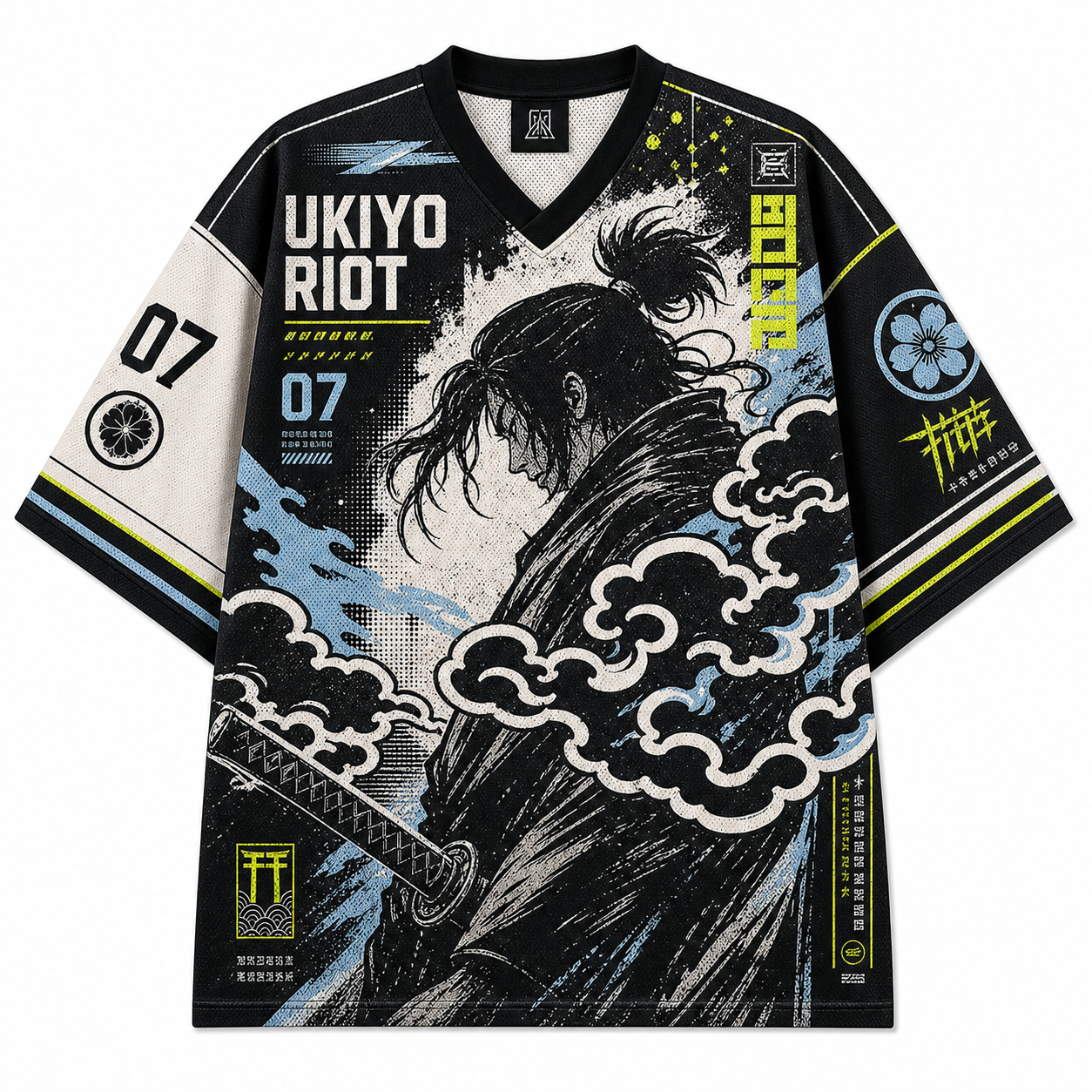 Black Ukiyo Riot Mesh Jersey