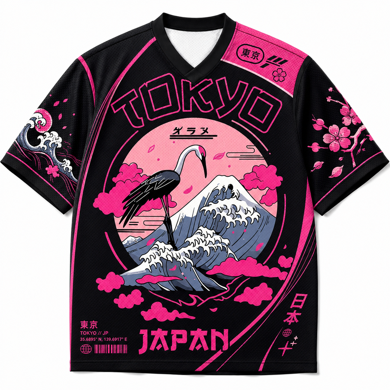 Tokyo Crane Mesh Jersey