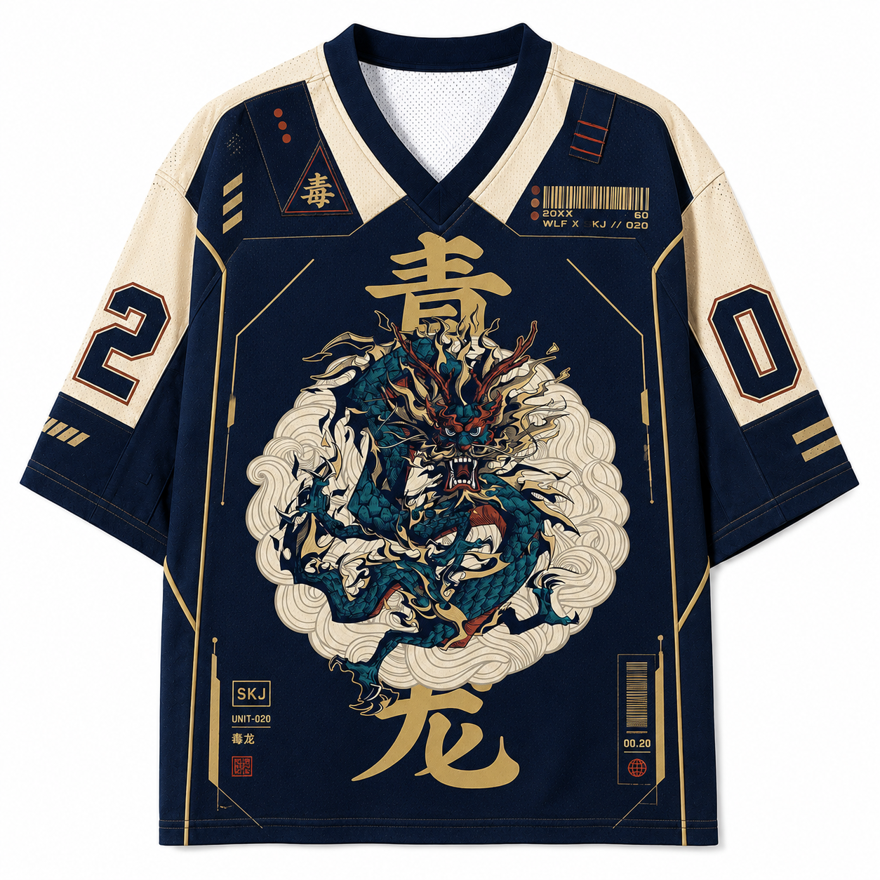 Blue Ronin Dragon Mesh Jersey