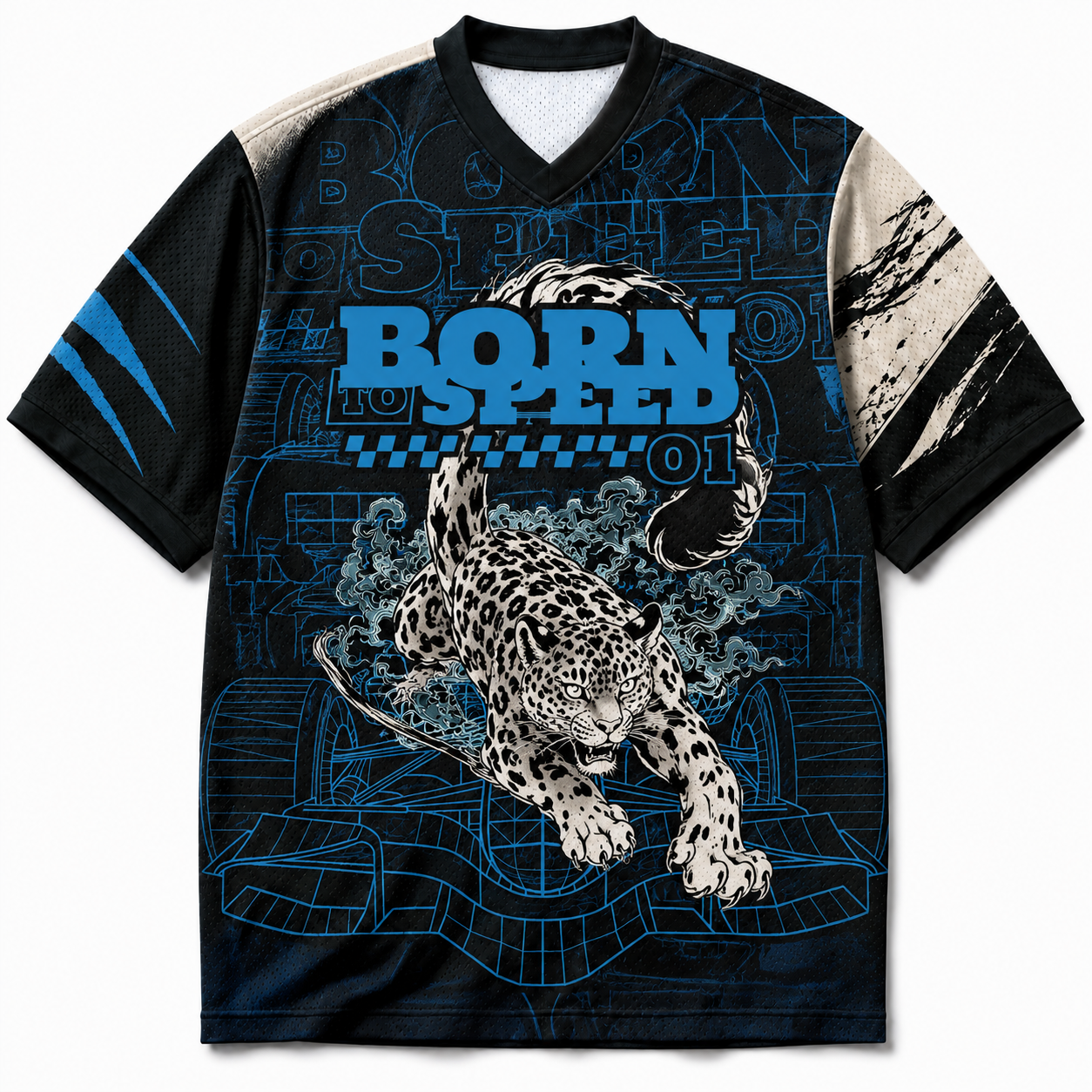 Born Wild Leopard Mesh Jersey