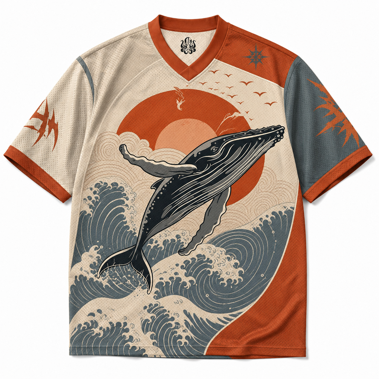 Sunset Whale Mesh Jersey